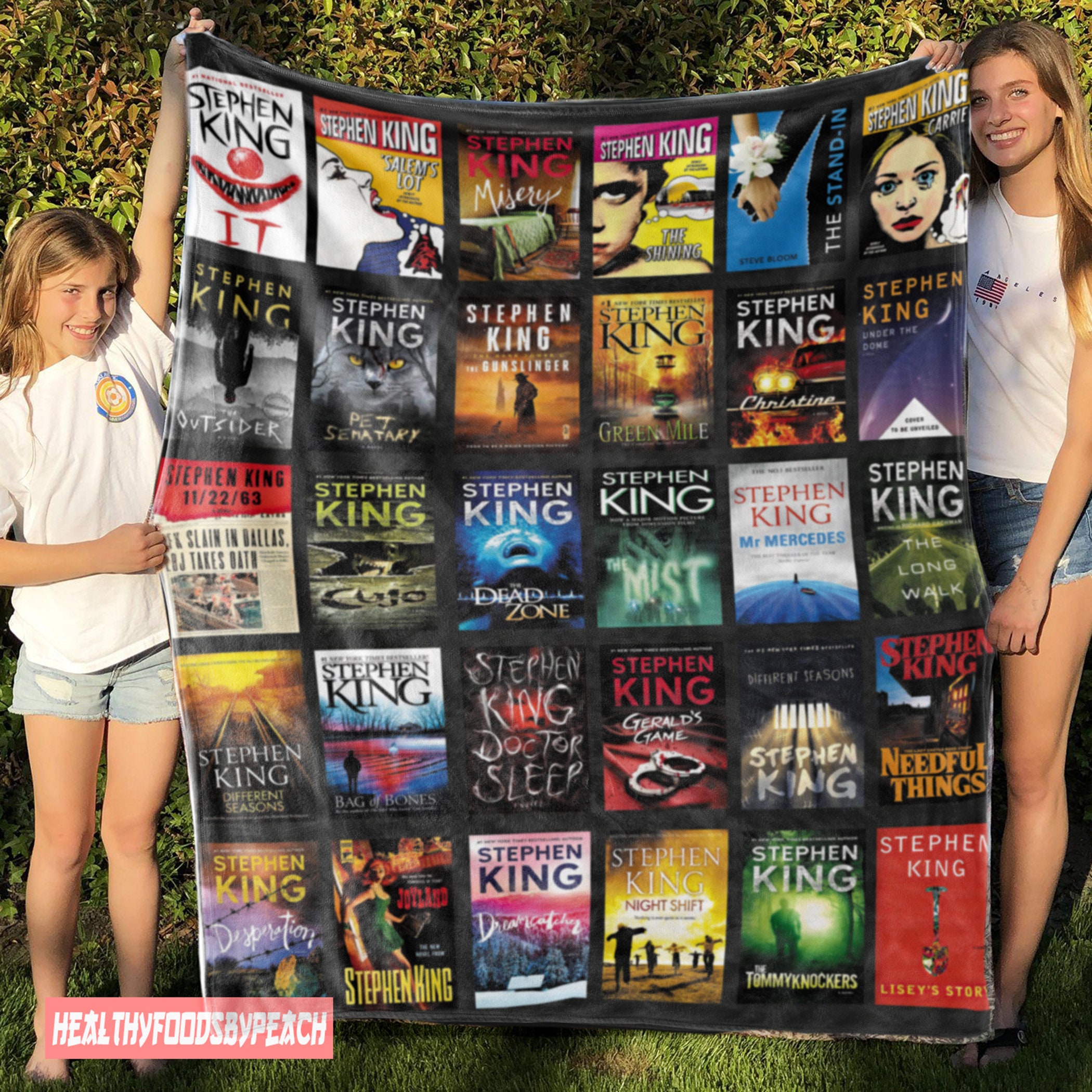 Stephen King Horror Books Quilt Blanket