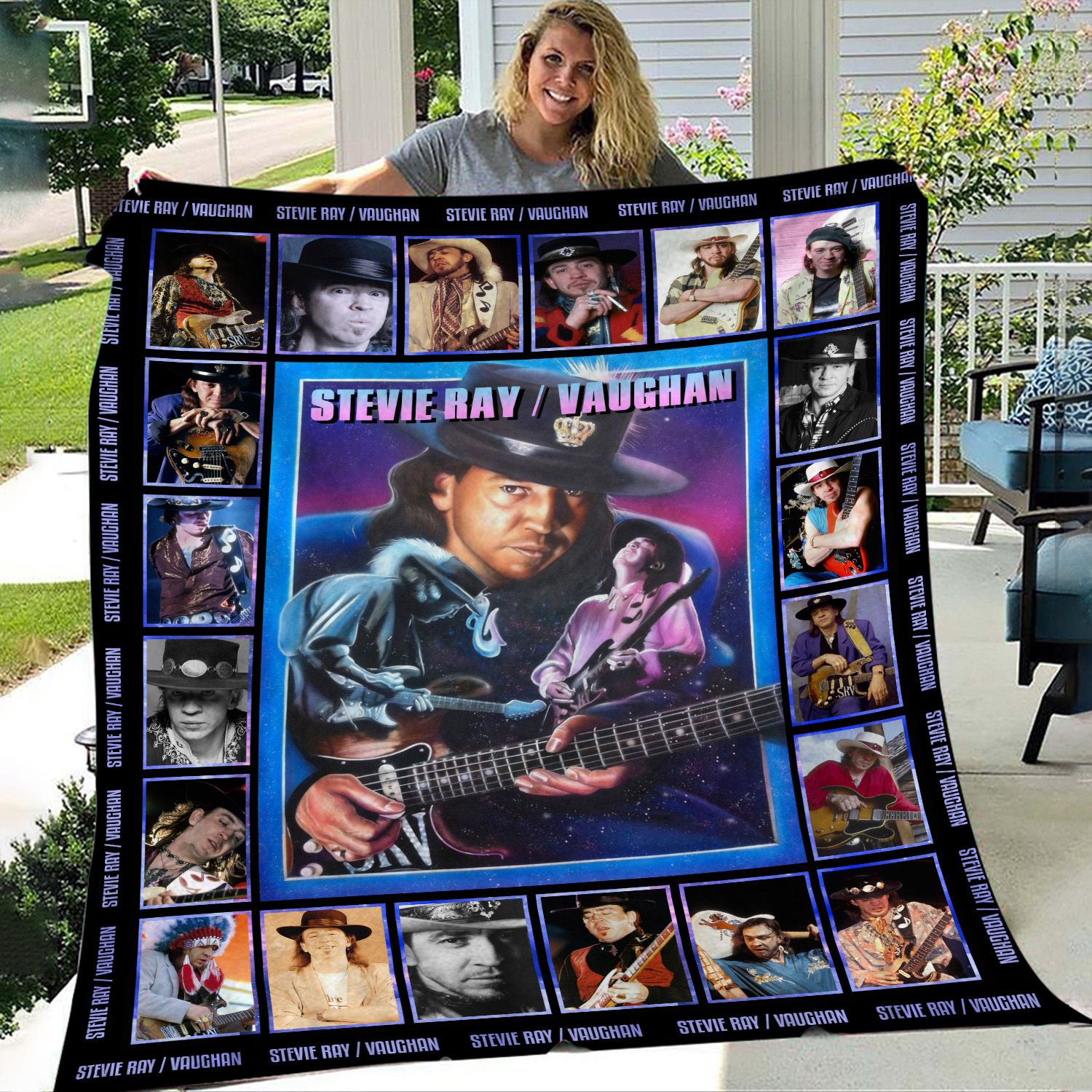 Stevie Ray Vaughan Inspired Throw Blanket