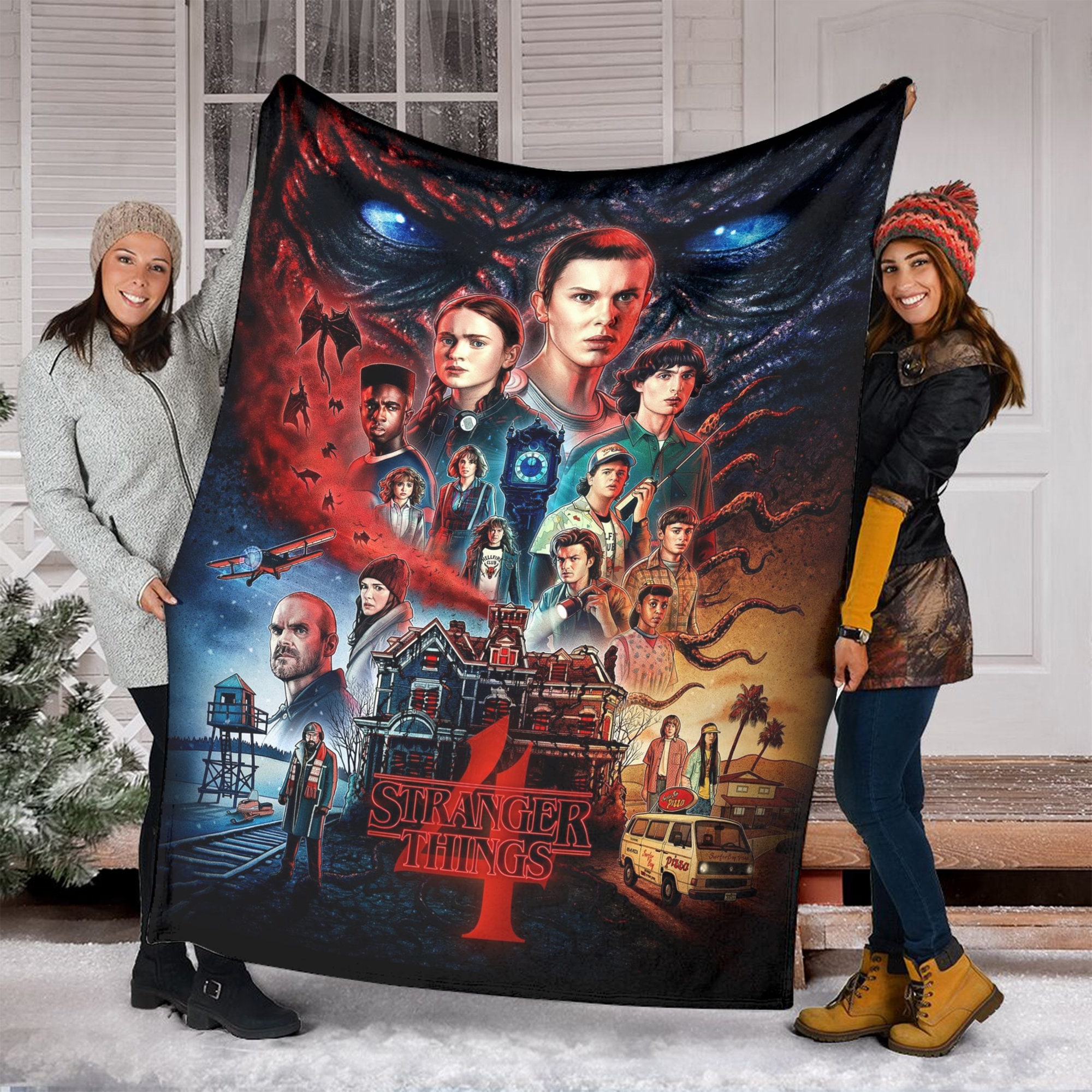 Stranger Things Season 4 Horror Movie Blanket