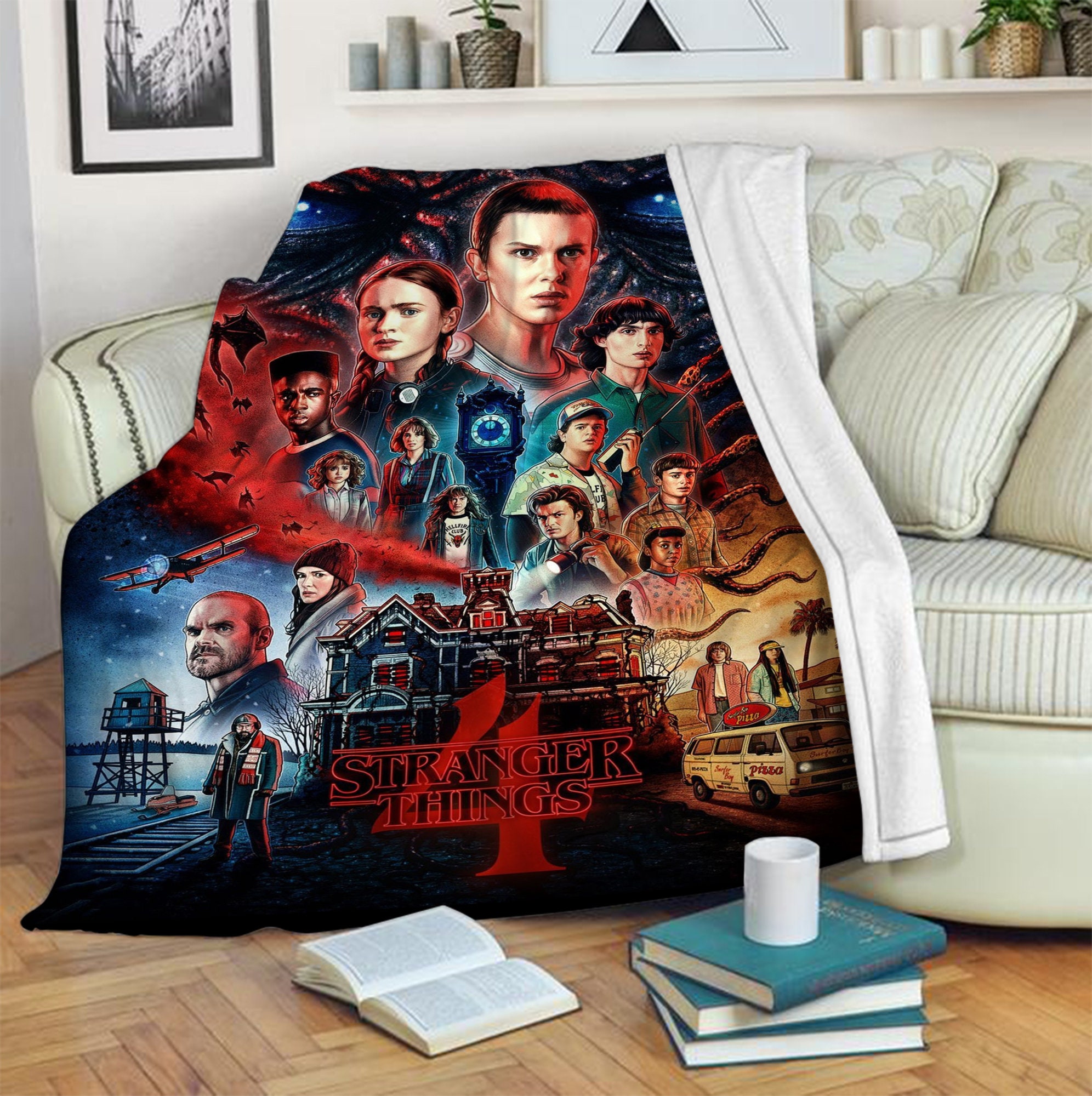 Stranger Things Season 4 Horror Movie Blanket