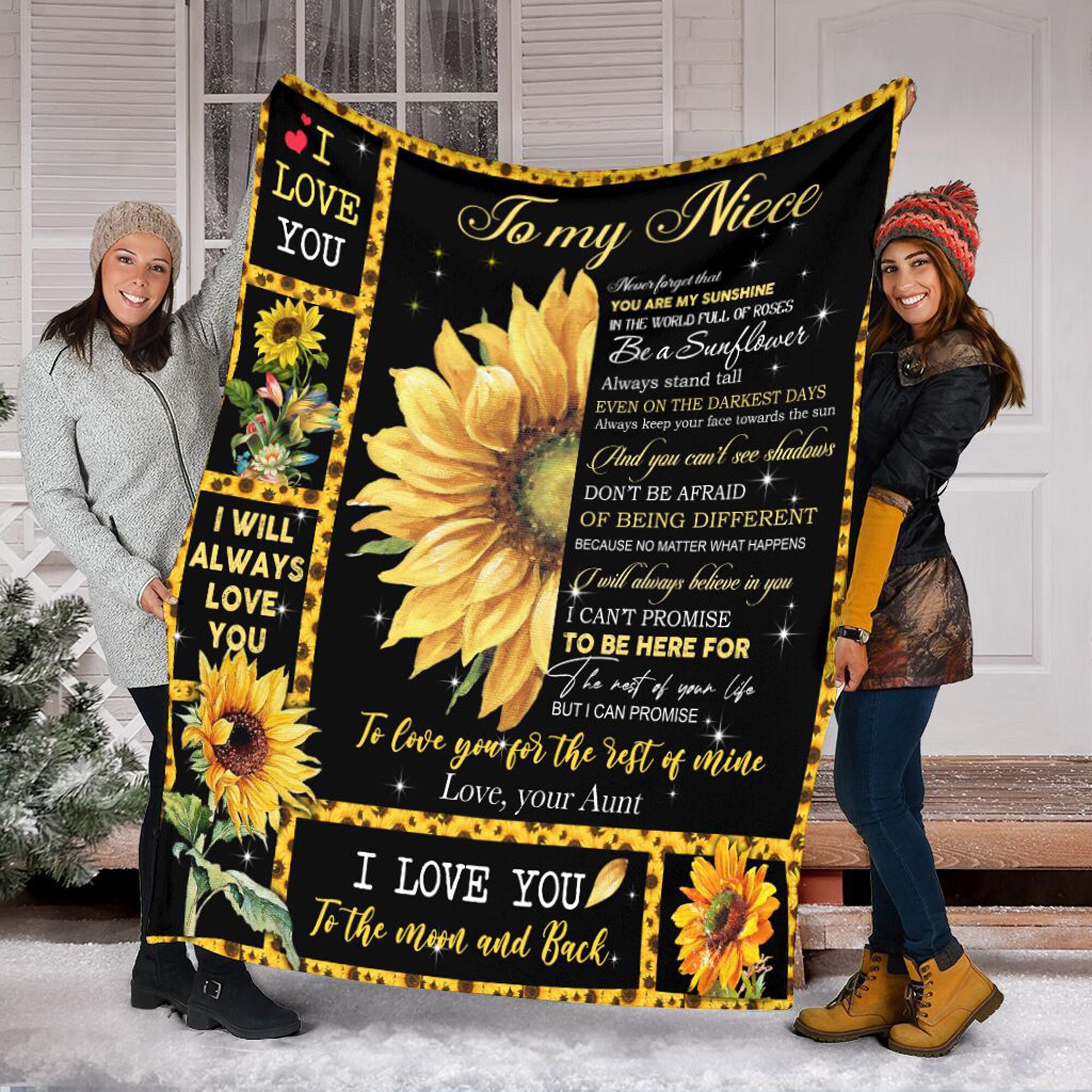 Sunflower To My Niece Love Your Aunt Mother’s Day Blanket