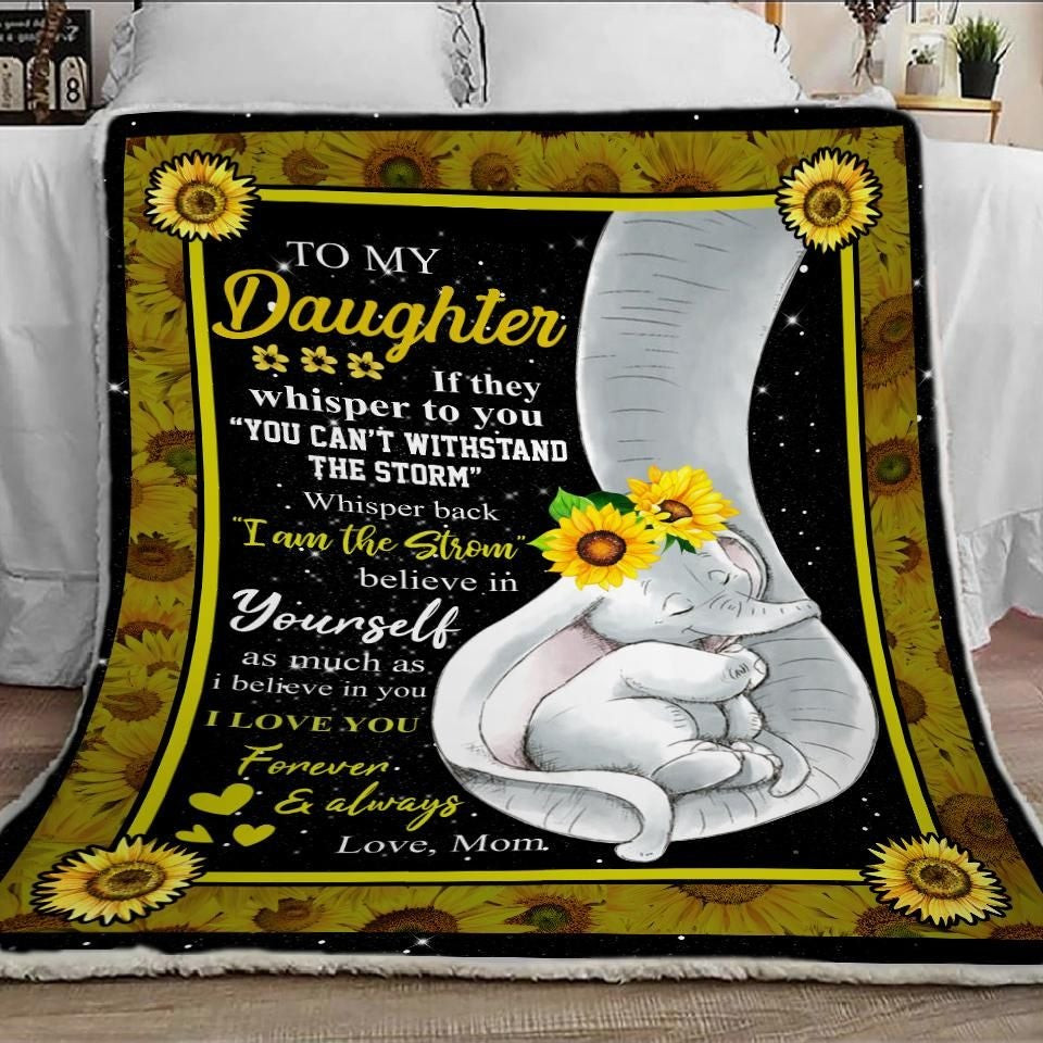 Sunflowers Gift For Daughter I Love You Forever Throw Blanket