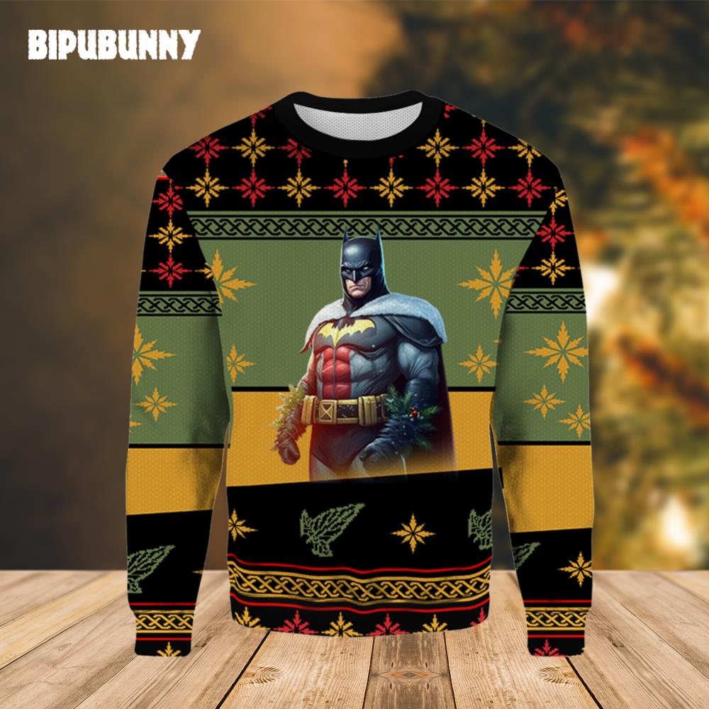 Super Hero Batman Ugly Christmas Sweater