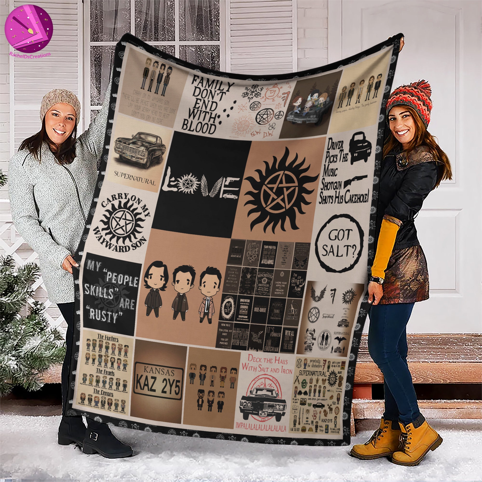 Supernatural Dean Winchester Christmas Blanket