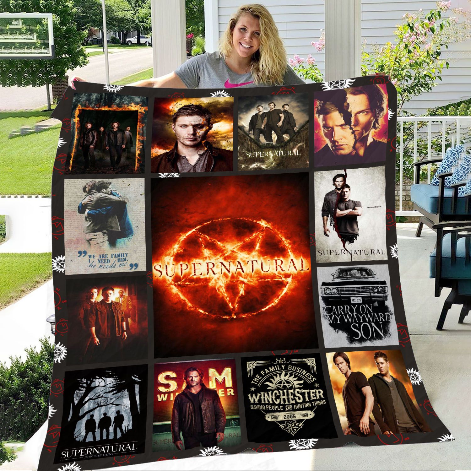 Supernatural Tv Series Throw Blanket