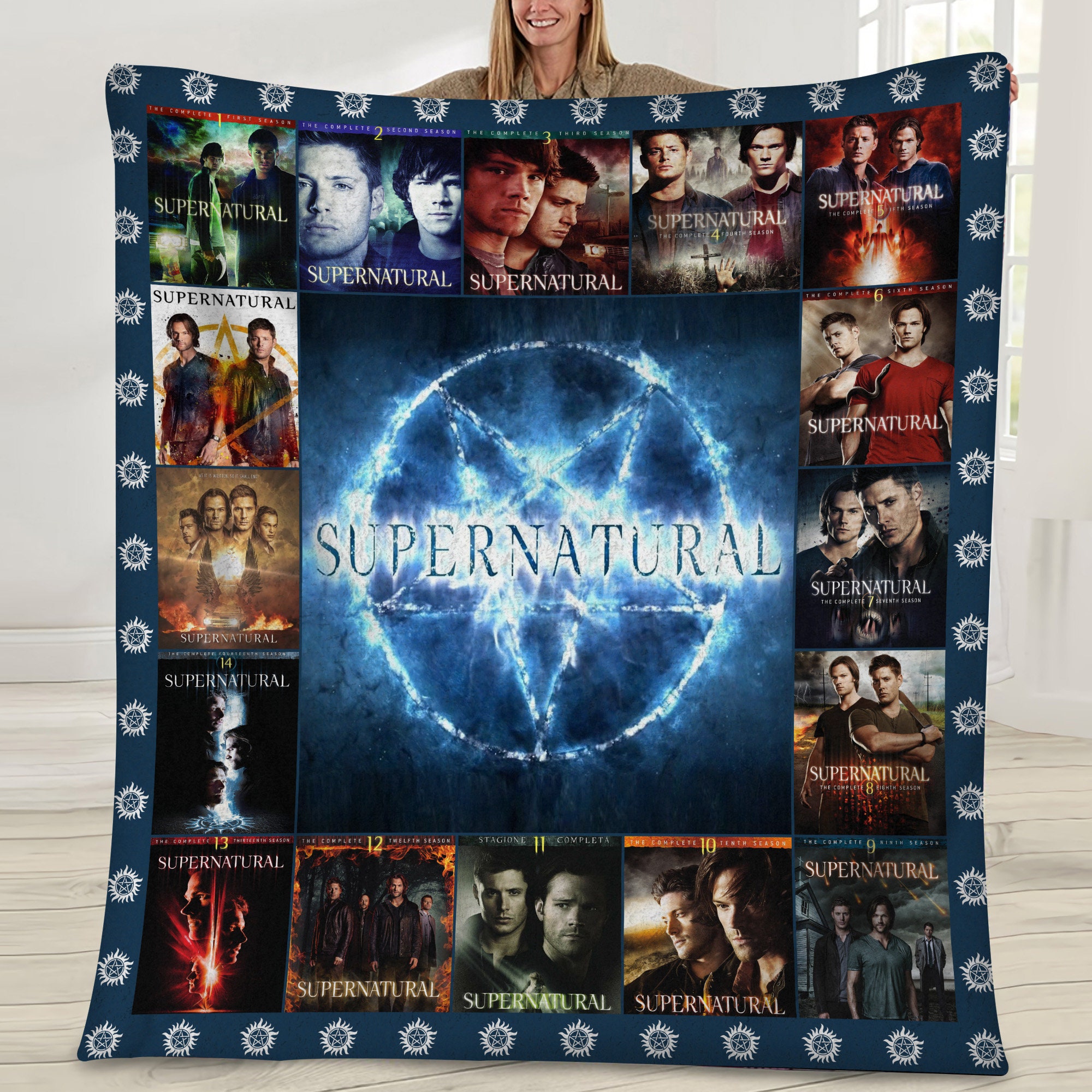 Supernatural Tv Show Classic Movie Blanket