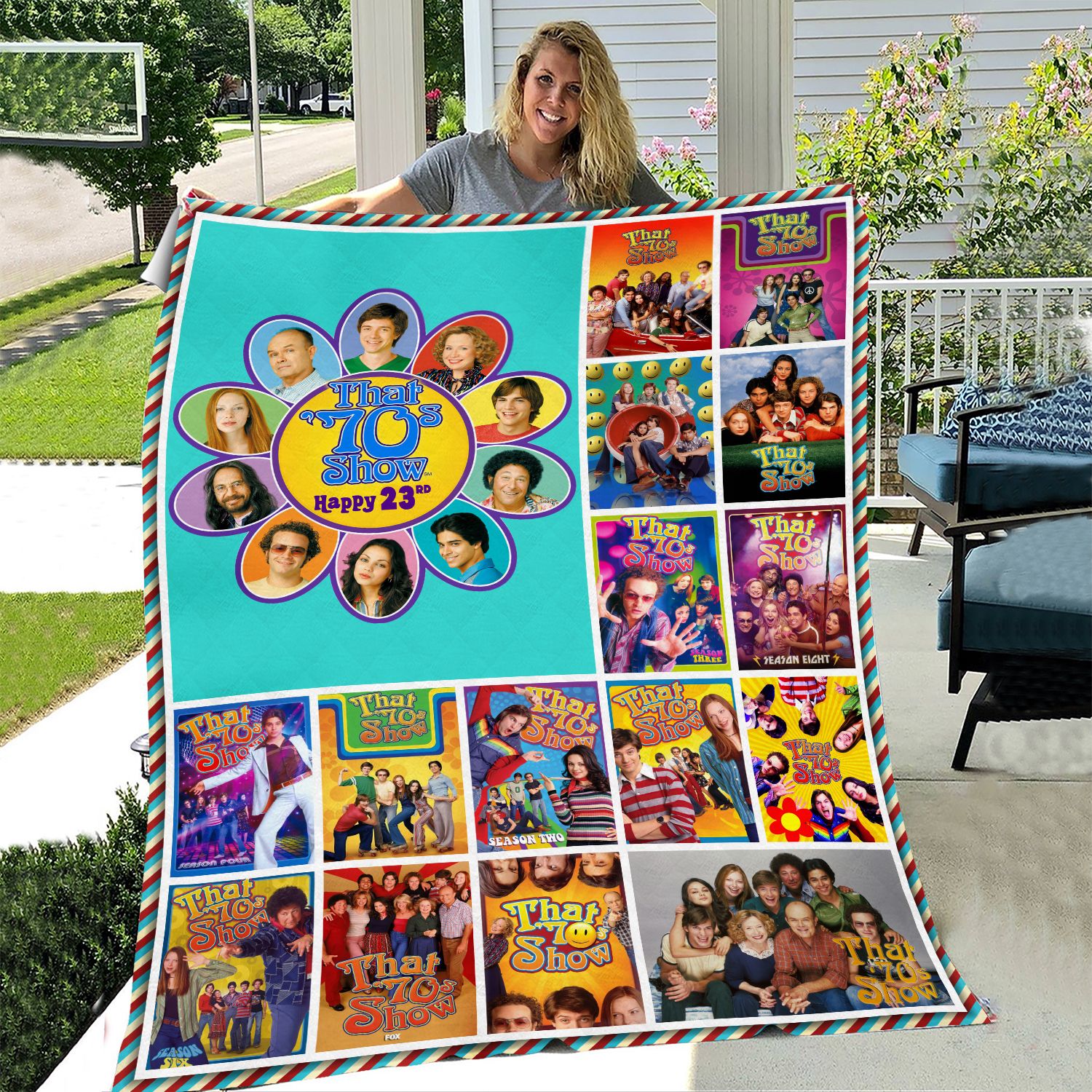 That S Show Happy Rd Throw Blanket