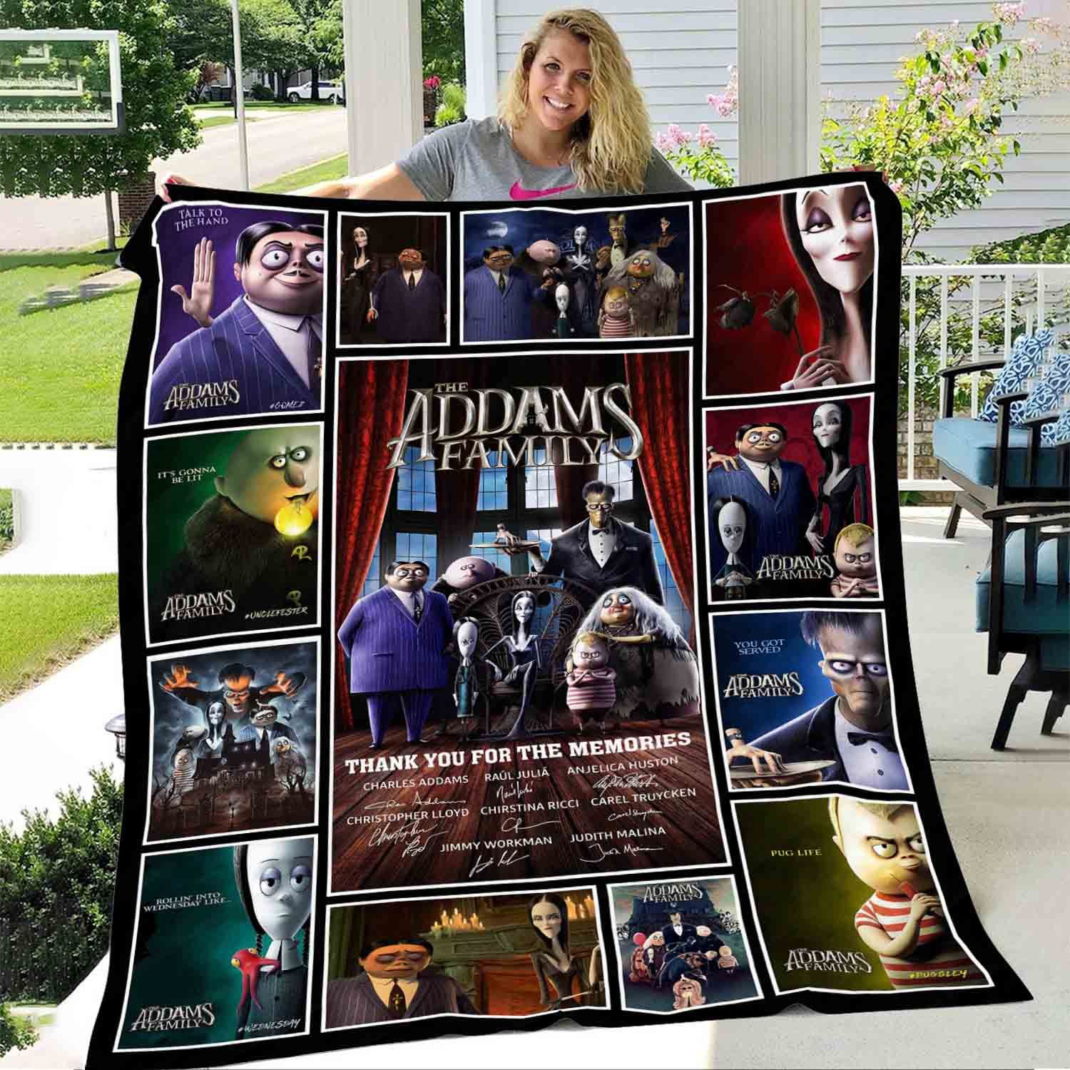 The Addams Family Throw Blanket Thank You For The Memories