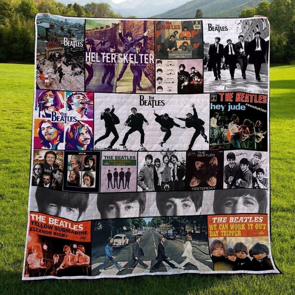 The Beatles 2 Rock Band Music Album Cover Quilt Blanket