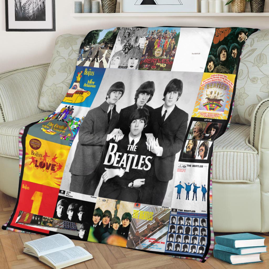 The Beatles Album Cover Fleece Blanket