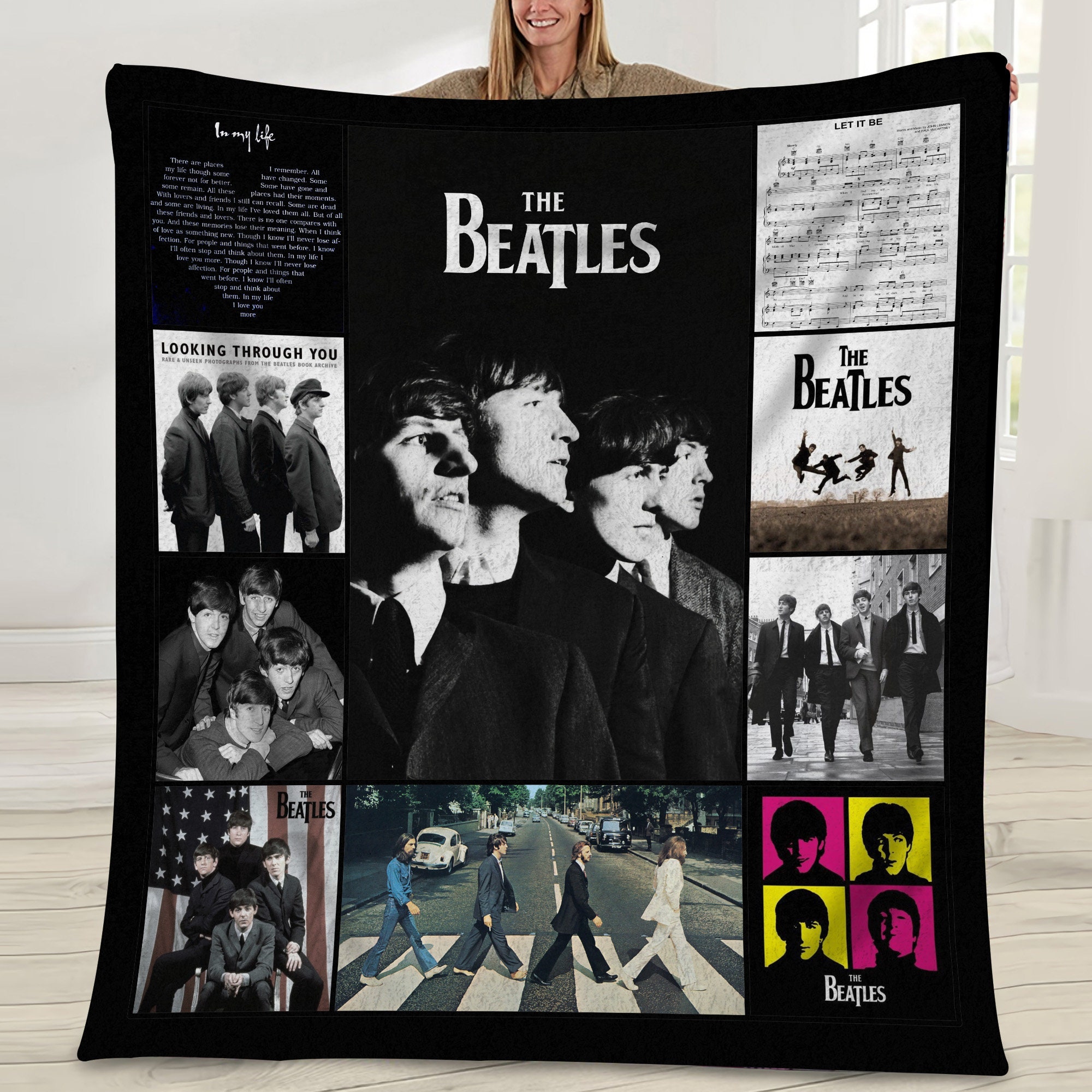 The Beatles Rock Band Music Lover Mockup Blanket