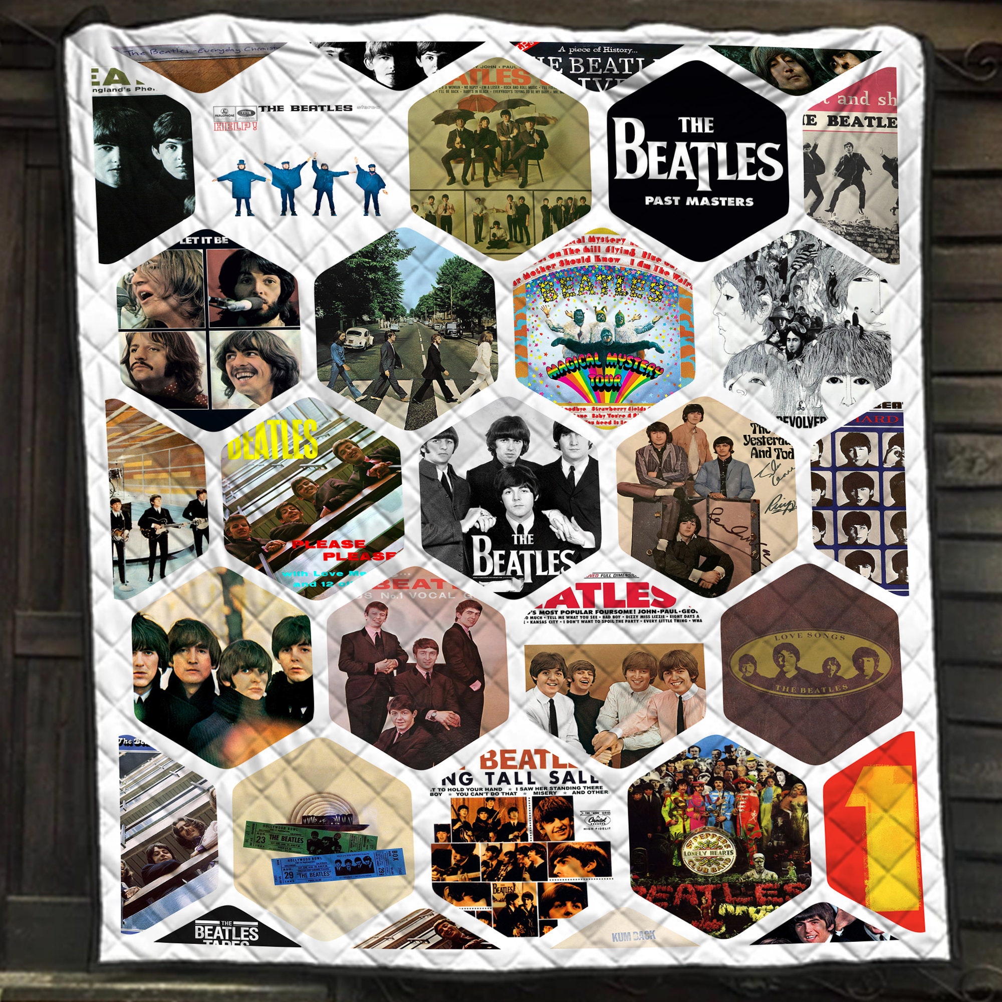 The Beatles Rock Band Rock And Roll Quilt Blanket