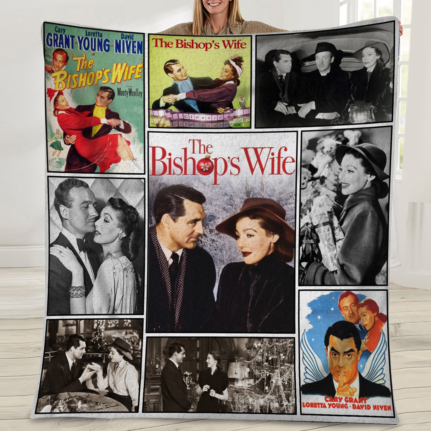 The Bishop_S Wife Vintage 90S Chrismtas Funny Movie Blanket