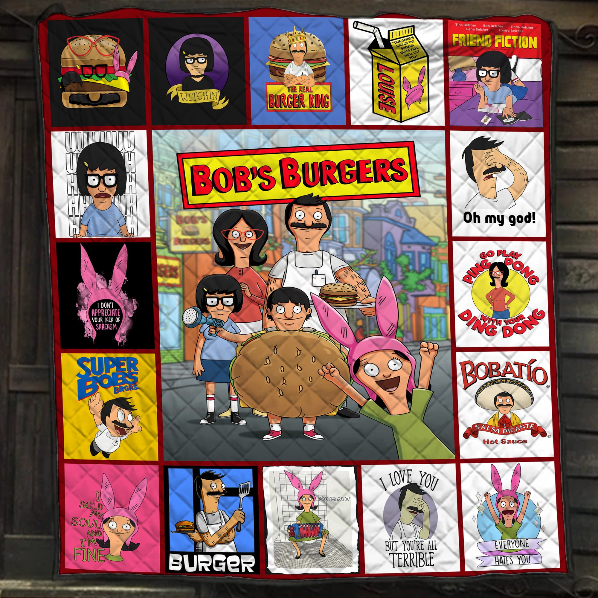 The Bob’s Burgers Characters Quilt Blanket