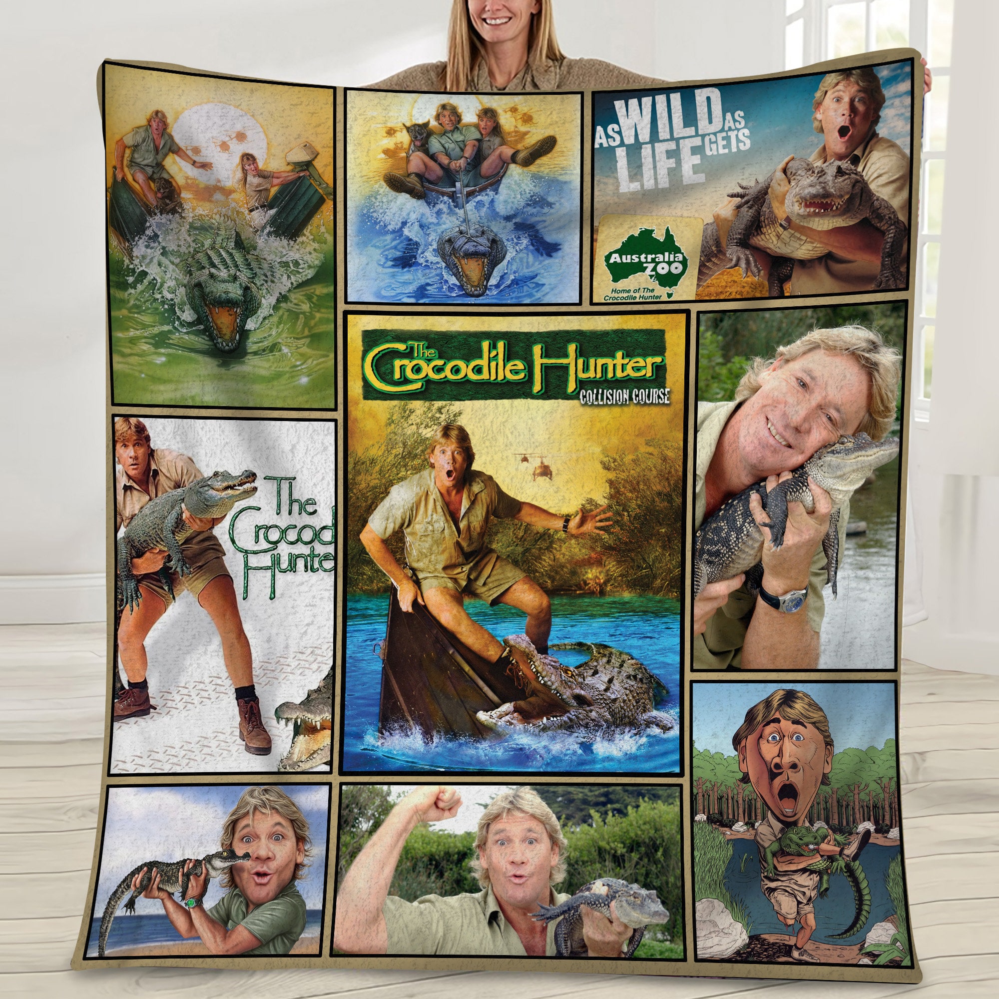 The Crocodile Hunter Steve Irwin TV Show Blanket