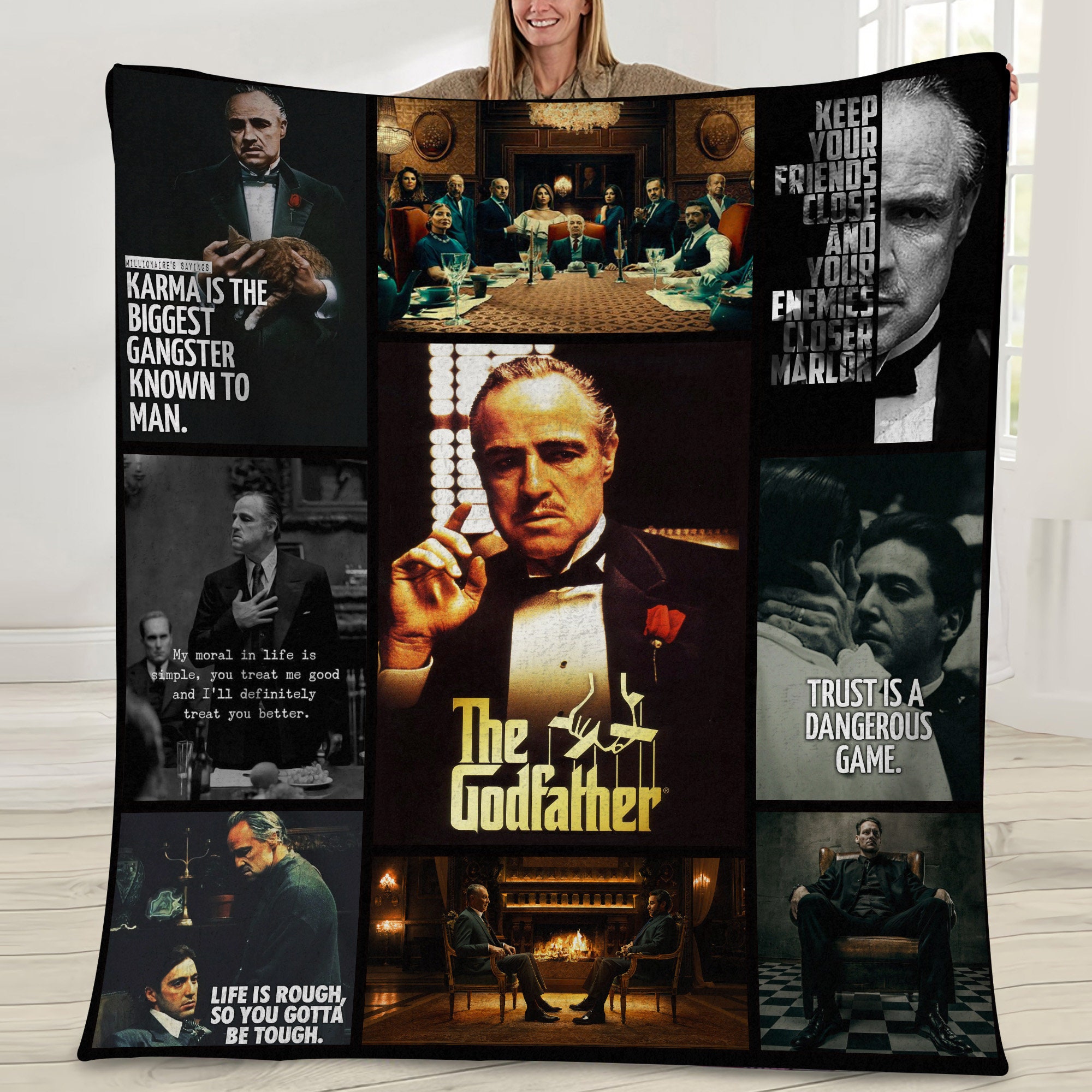 The Godfather Movie Blanket