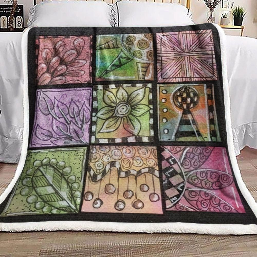 The Love Of Flower Background Throw Blanket