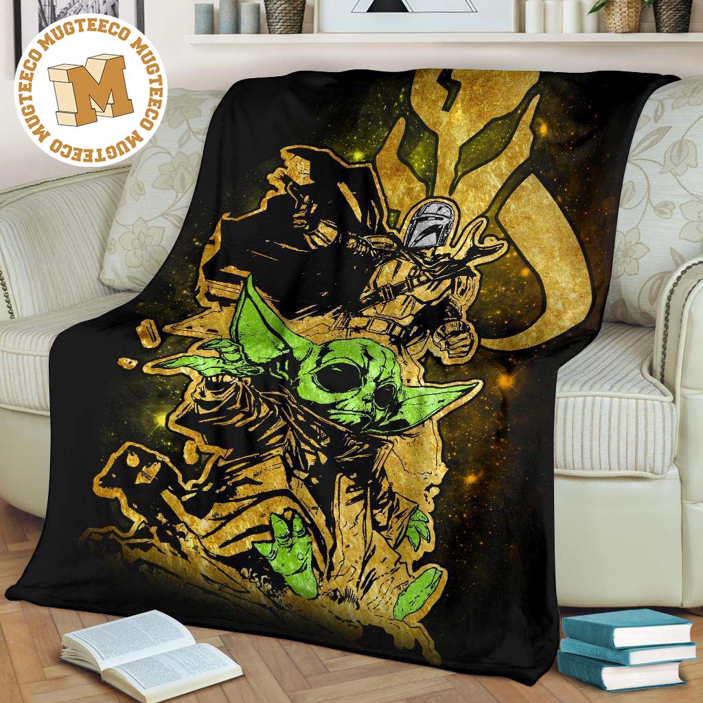 The Mandalorian Baby Yoda Fleece Blanket Star Wars Fan