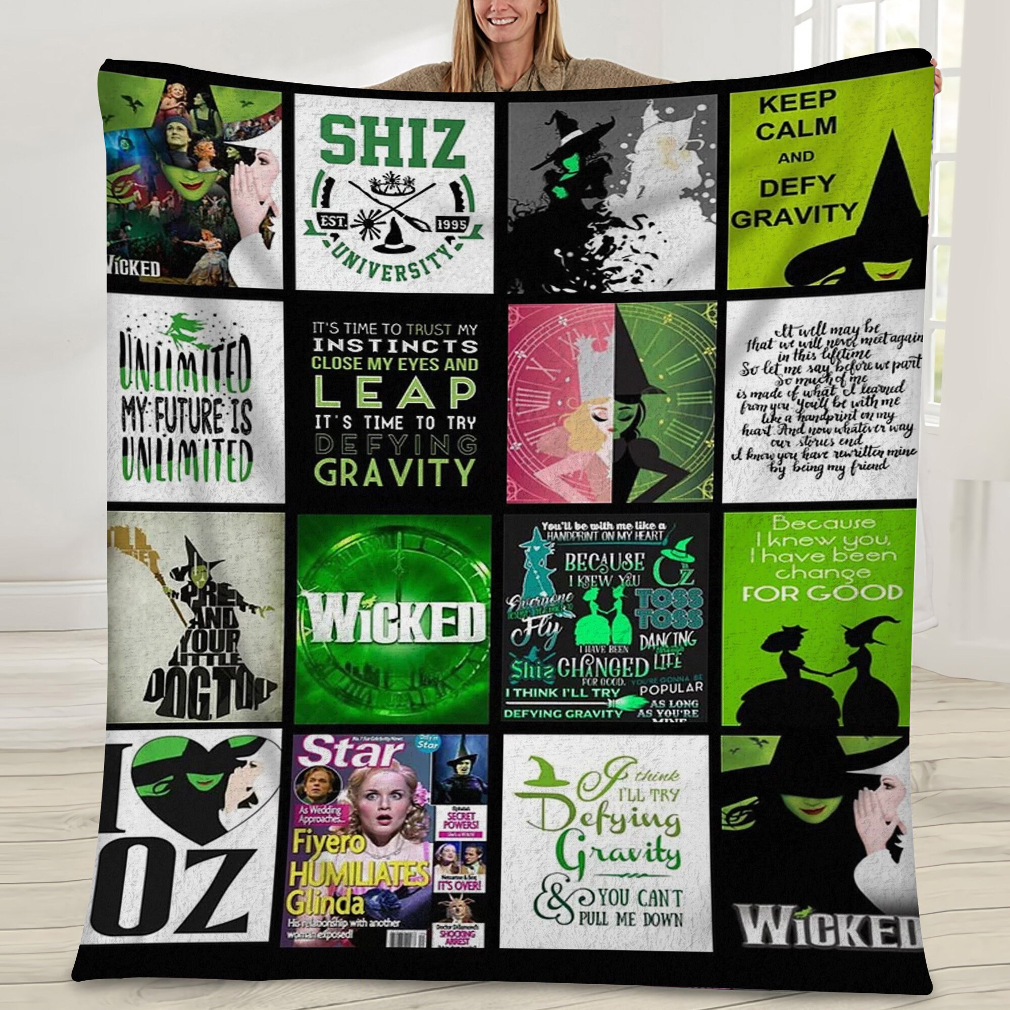 The Musical Wicked Movie Fan Film Blanket