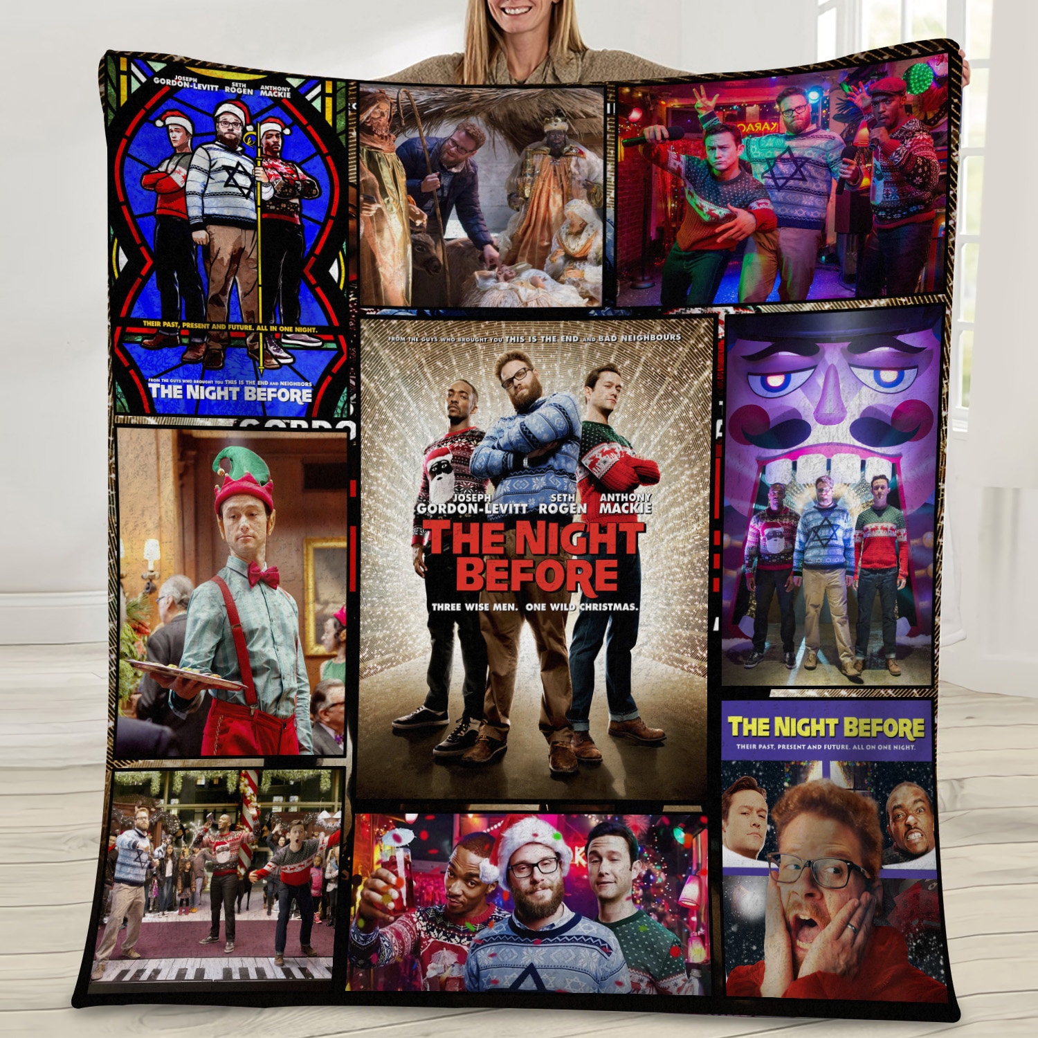 The Night Before Chrismtas Funny Movie Blanket