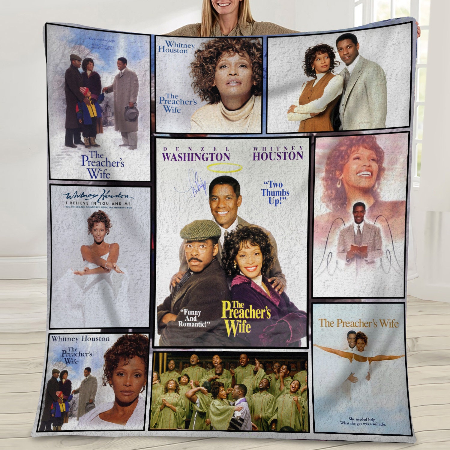 The Preacher_S Wife Vintage 90S Chrismtas Funny Movie Blanket