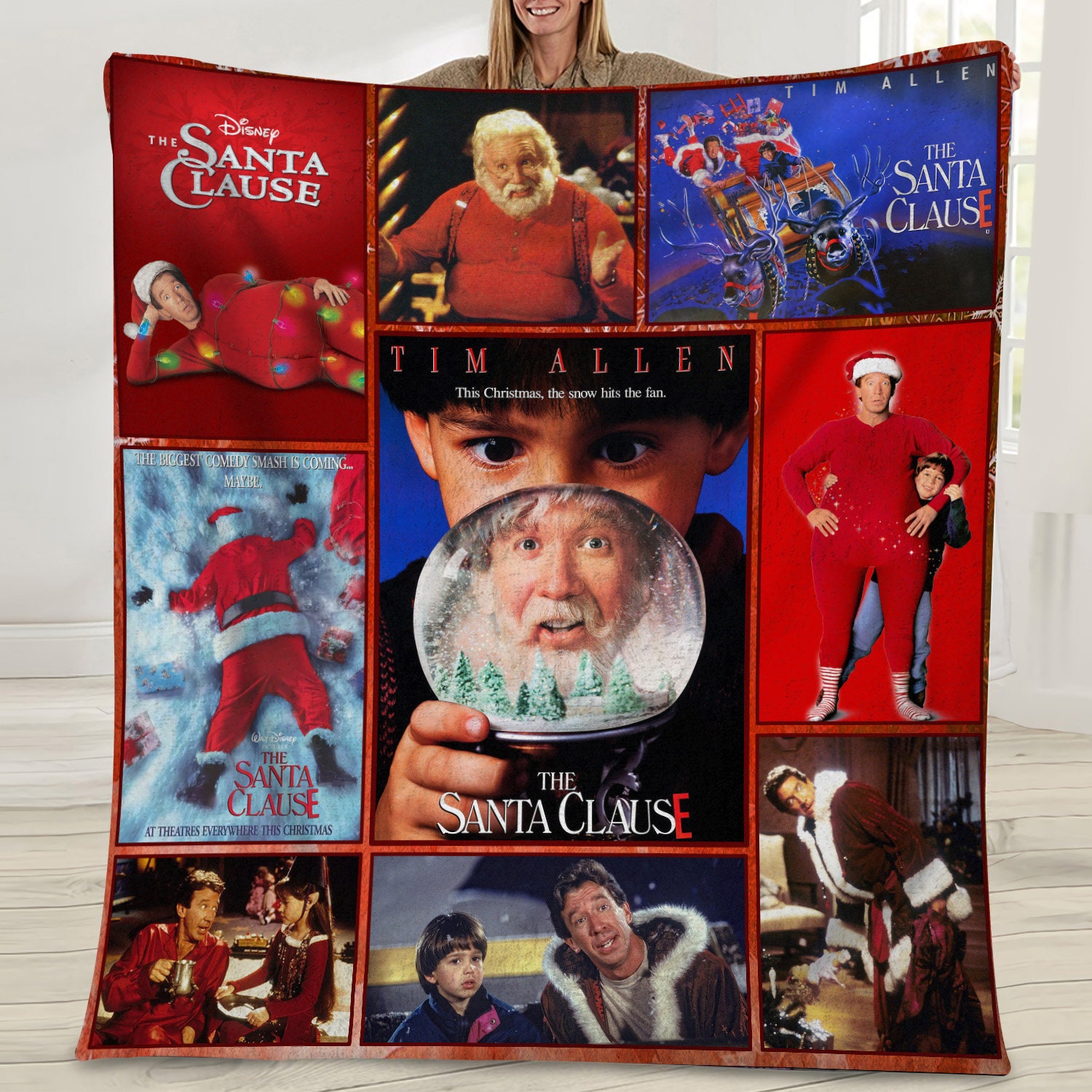 The Santa Clause Vintage 90S Chrismtas Funny Movie Blanket