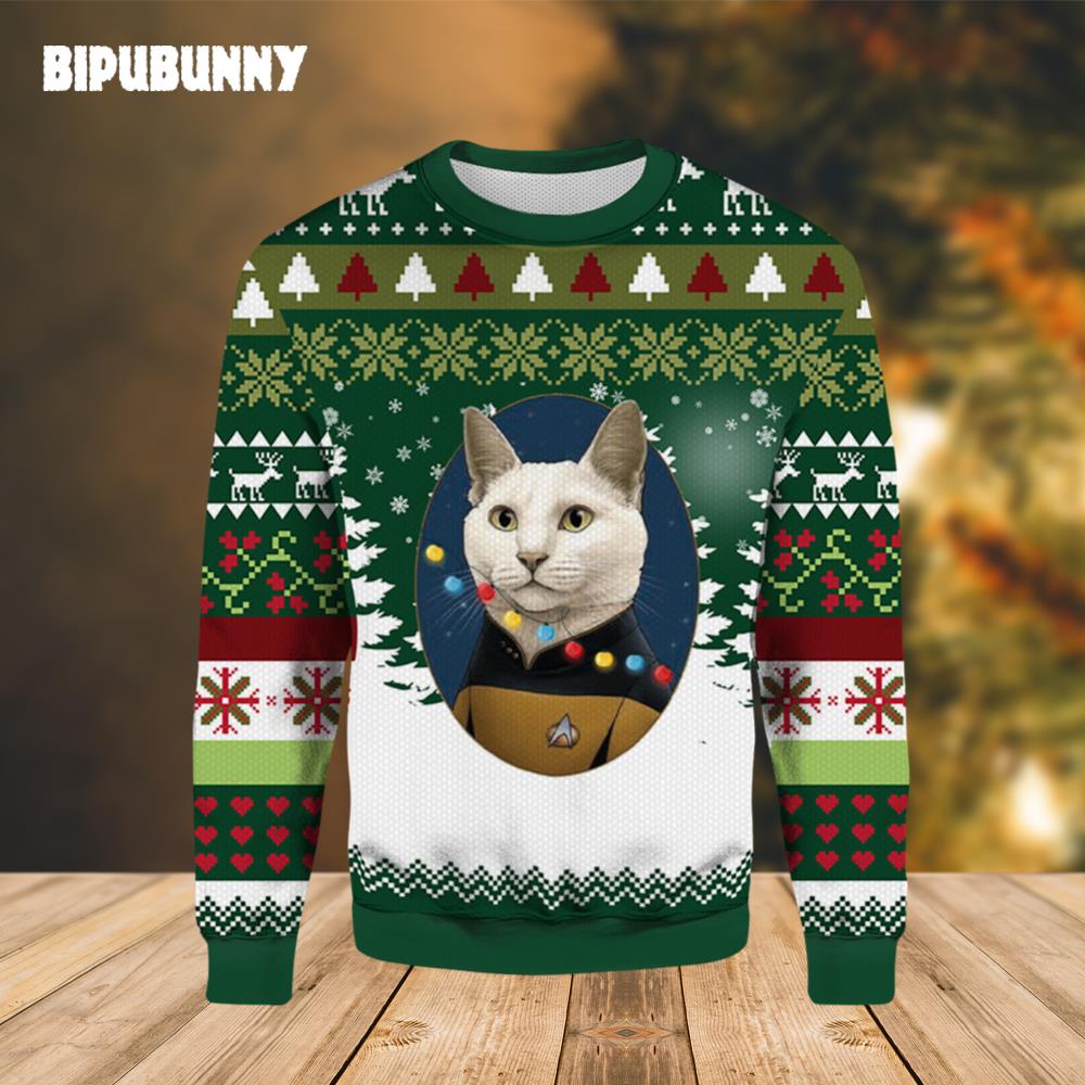 The Star Trek Cats Ugly Christmas Sweater