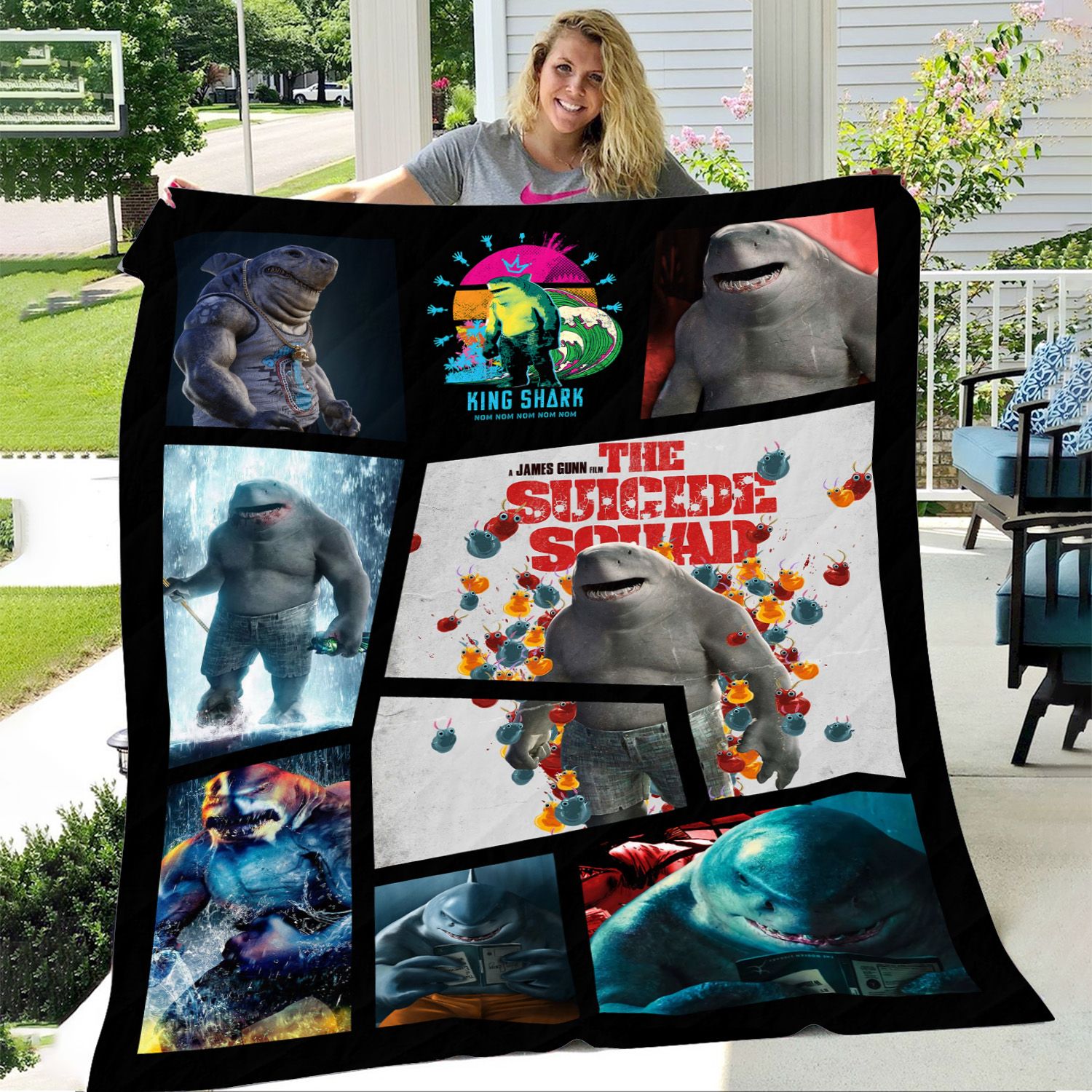 The Suicide Squad King Shark Throw Blanket