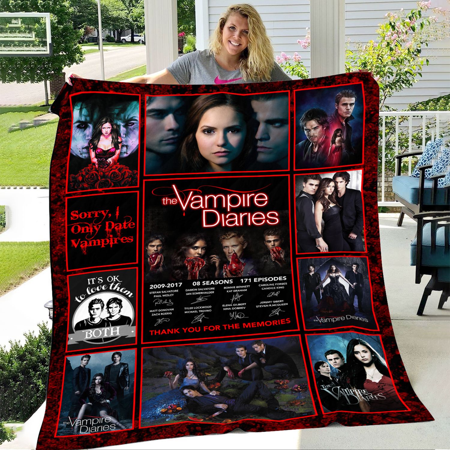 The Vampire Diaries Inspired Throw Blanket Thank You For The Memories