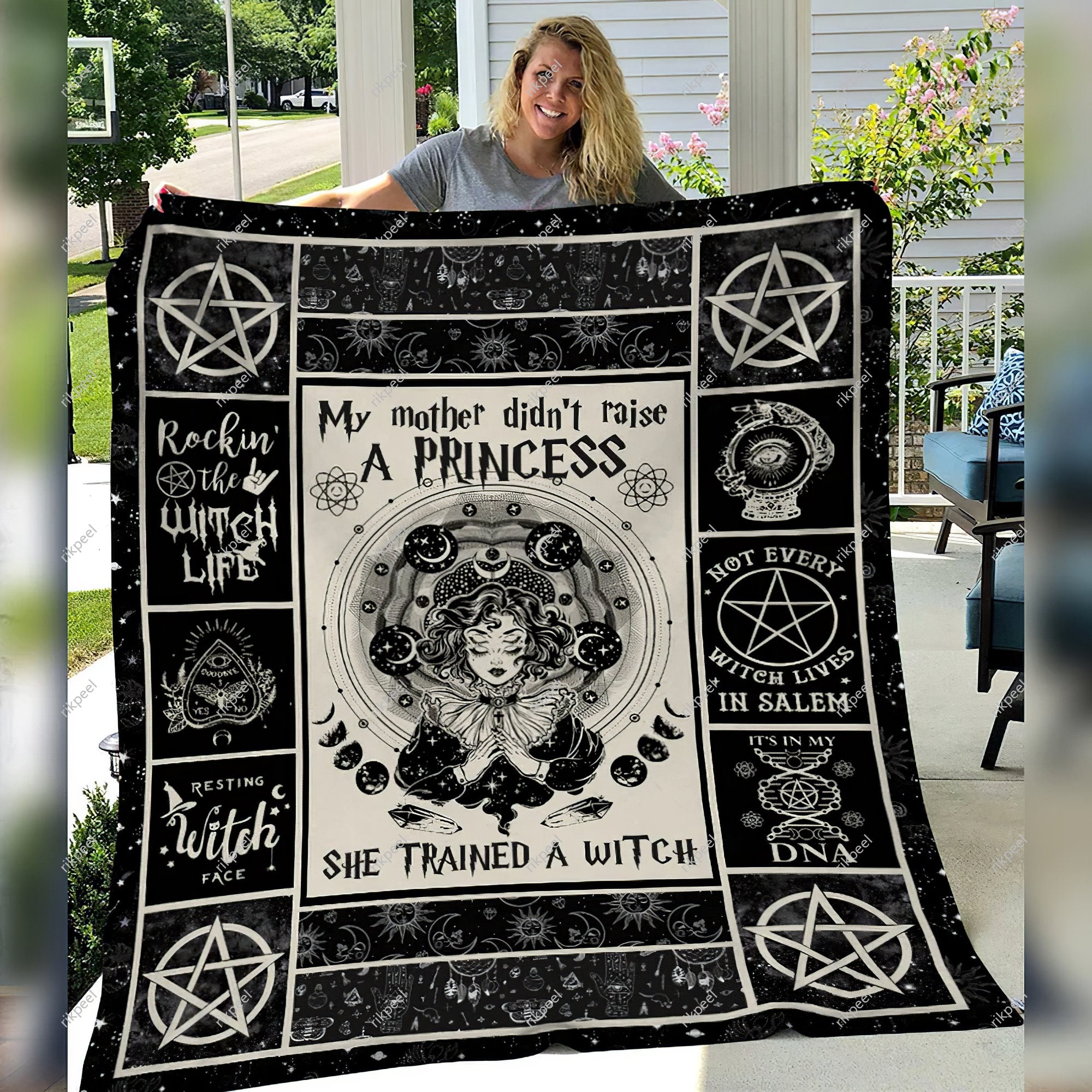 The Witches Halloween Vintage Vibes Magical Fall Blanket