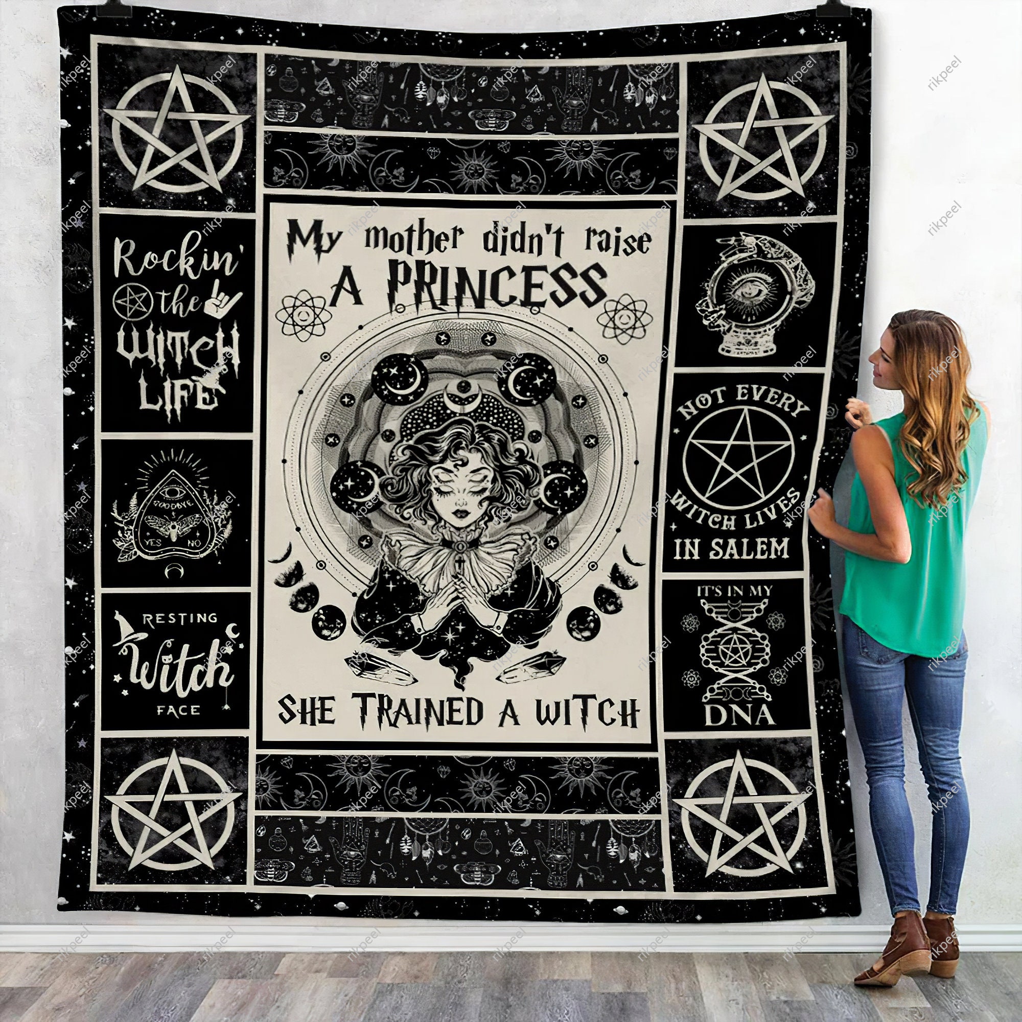 The Witches Halloween Vintage Vibes Magical Fall Blanket