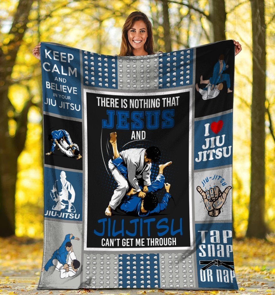 There Is Nothing That Jesus And Jiujitsu For Christ Christian Throw Blanket