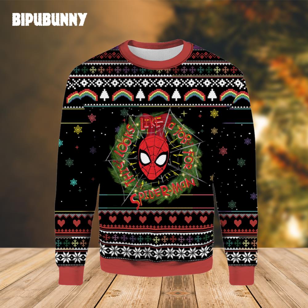 This Looks Like For Spider Man Ugly Christmas Sweater