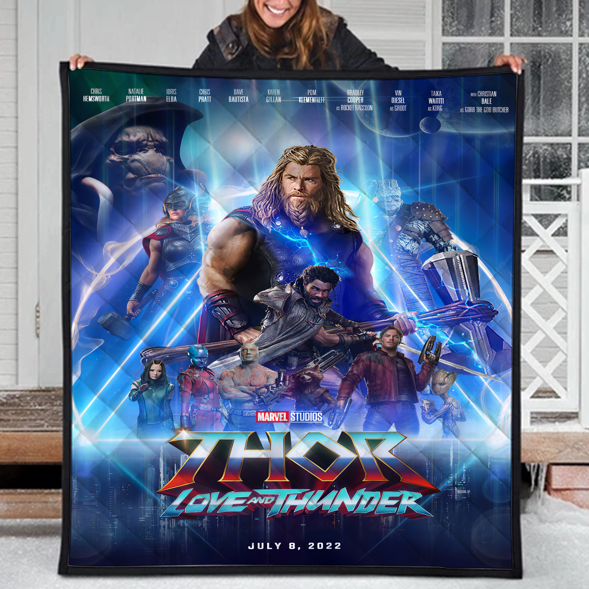 Thor 4 Love And Thunder Marvel New Movie 2024 Blanket