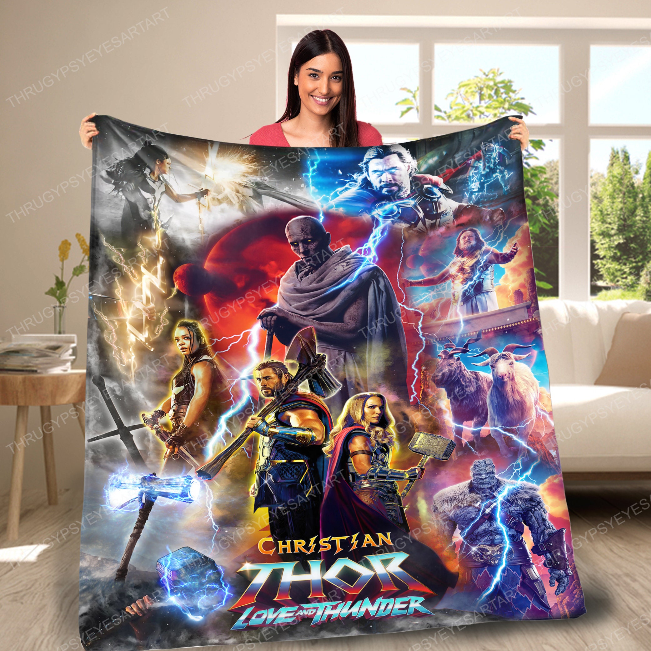 Thor Love and Thunder Blanket Personalized Super Hero Blanket