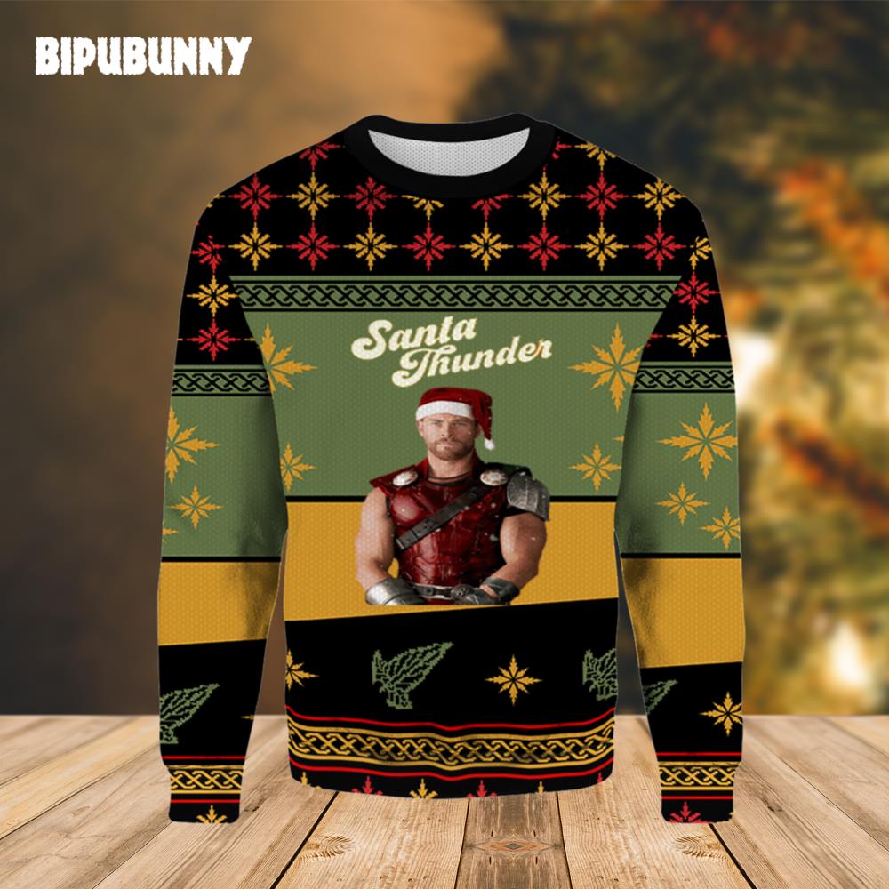 Thor Santa Thunder Marvel Ugly Christmas Sweater