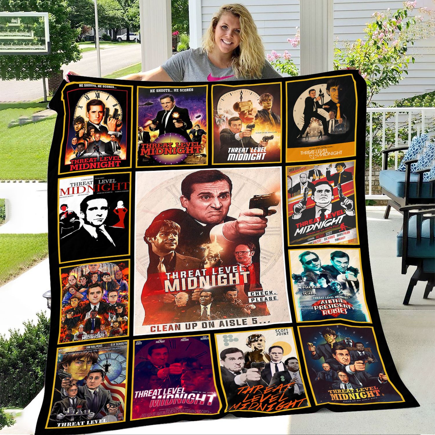 Threat Level Midnight Throw Blanket