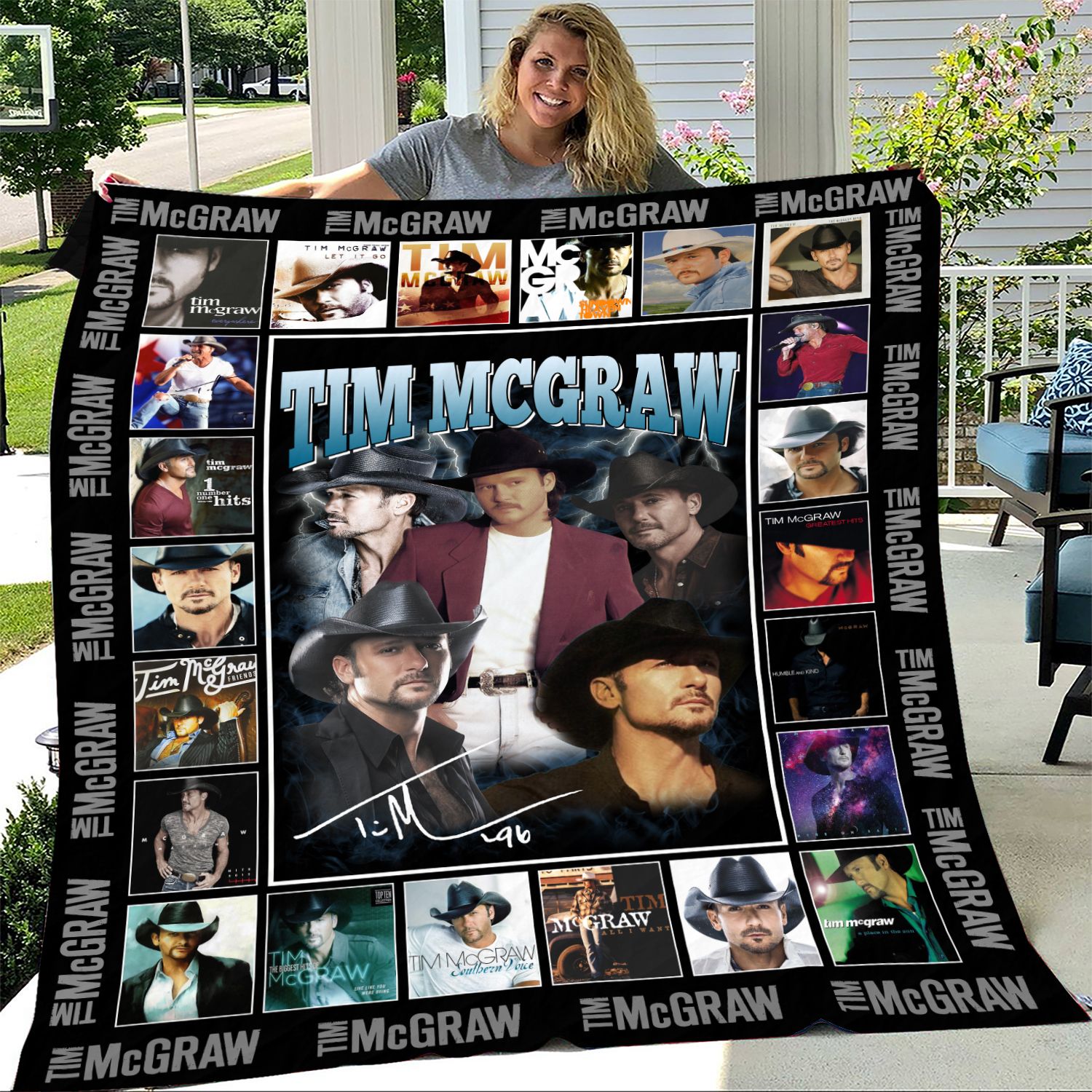 Tim Mcgraw Signature Throw Blanket