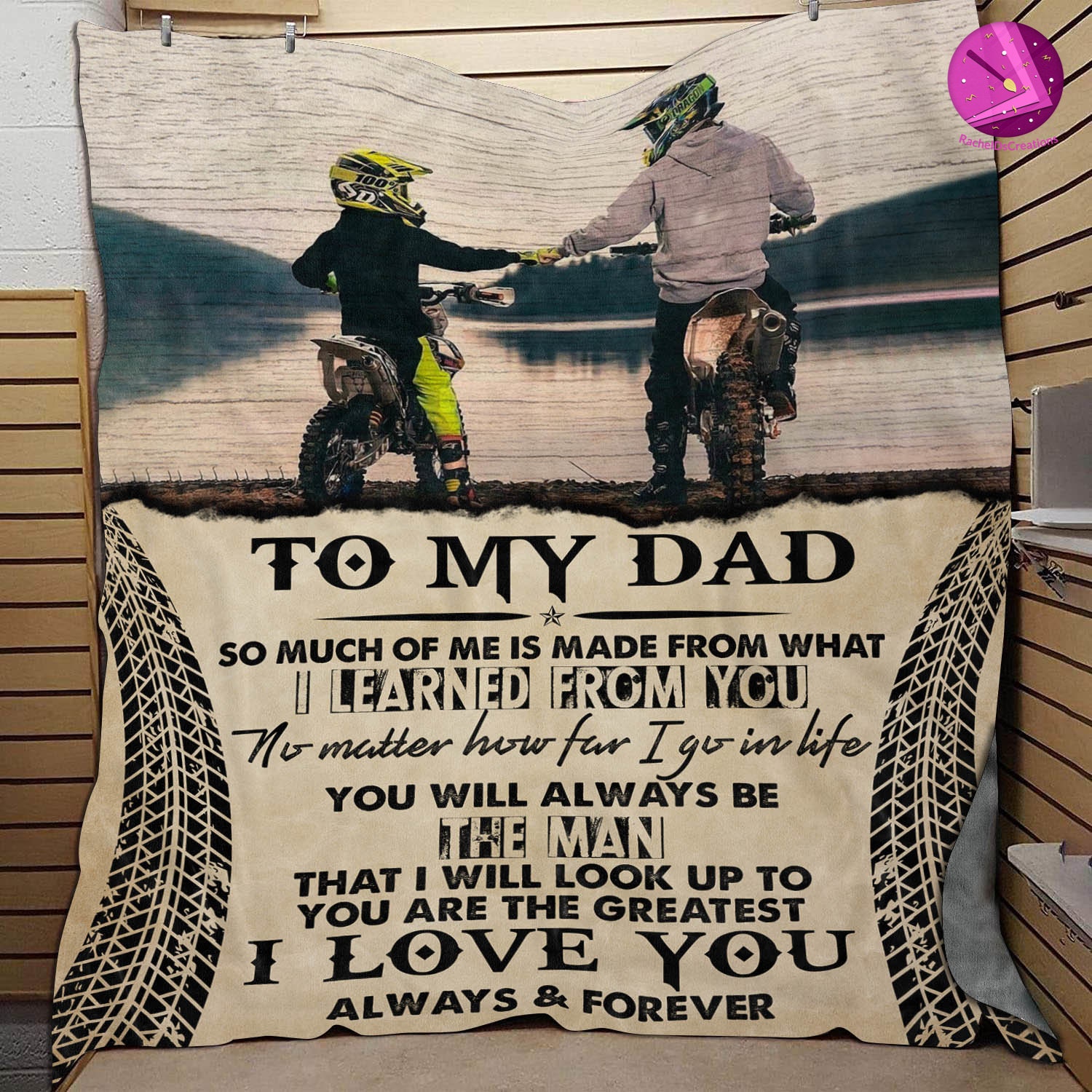 To My Dad I Learned From You Motocross Dad Blanket