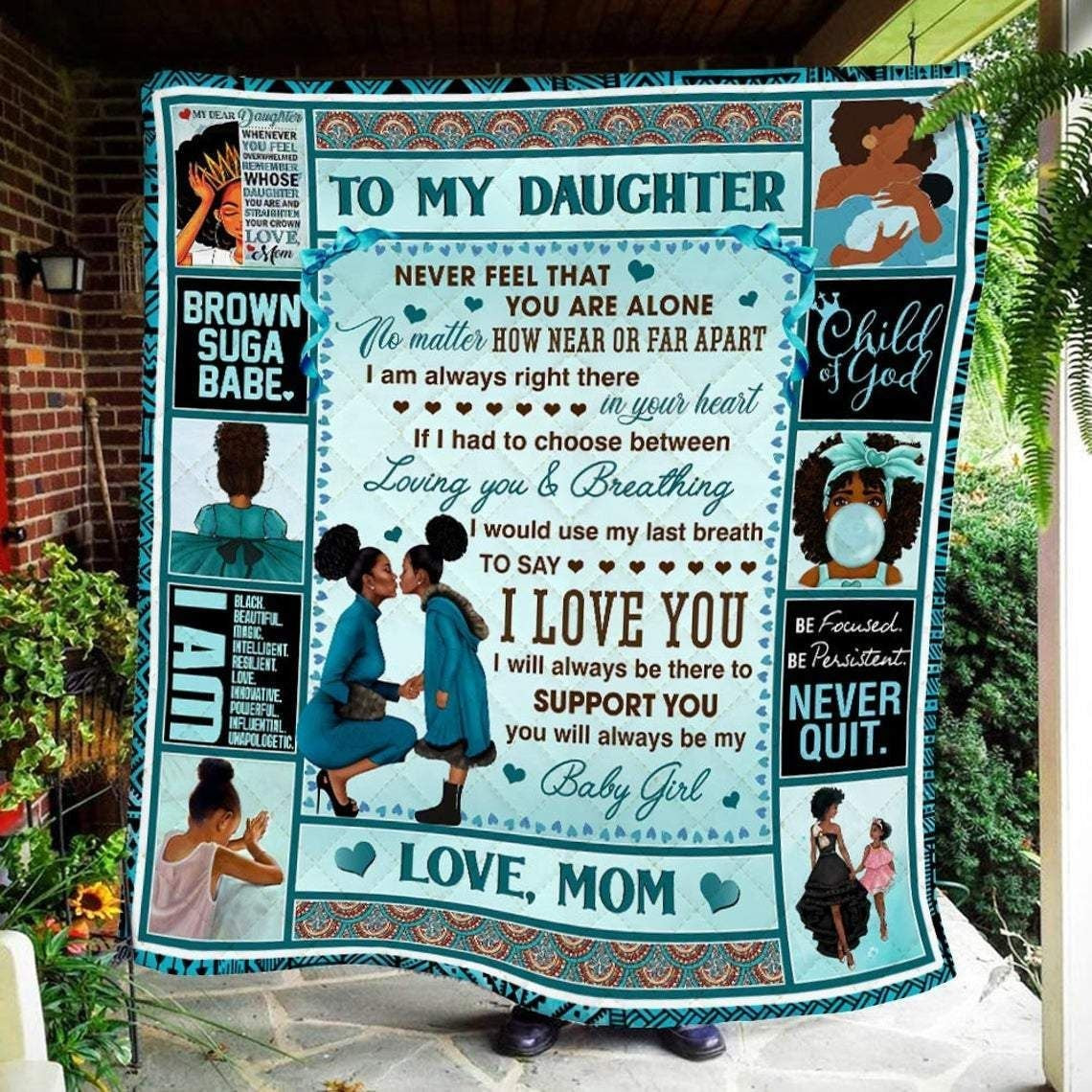 To My Daughter And Little Girl Throw Blanket