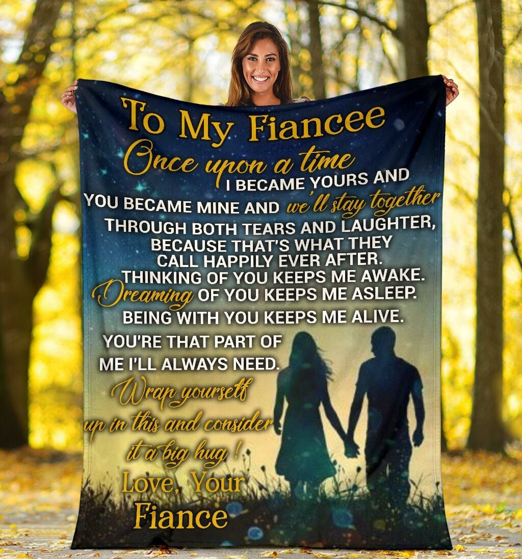 To My Flancee Romantic Throw Blanket