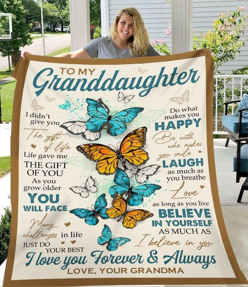 To My Granddaughter The Gift Of Life Throw Blanket