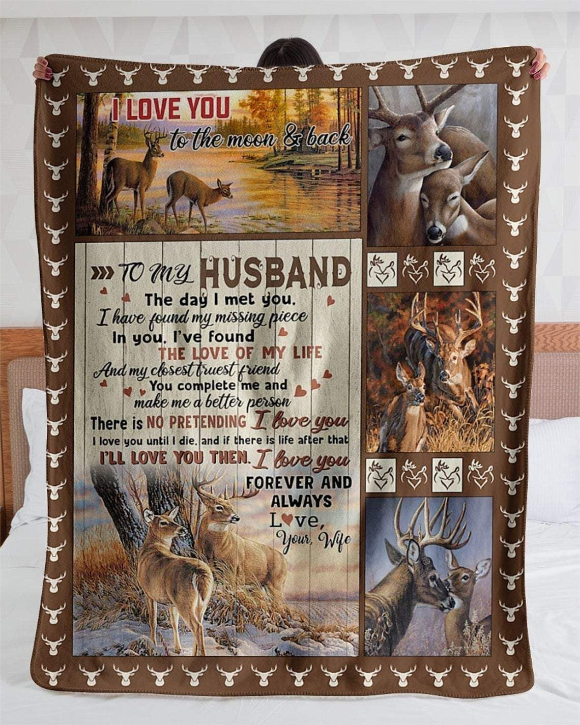 To My Husband I Love You From Wife Throw Blanket