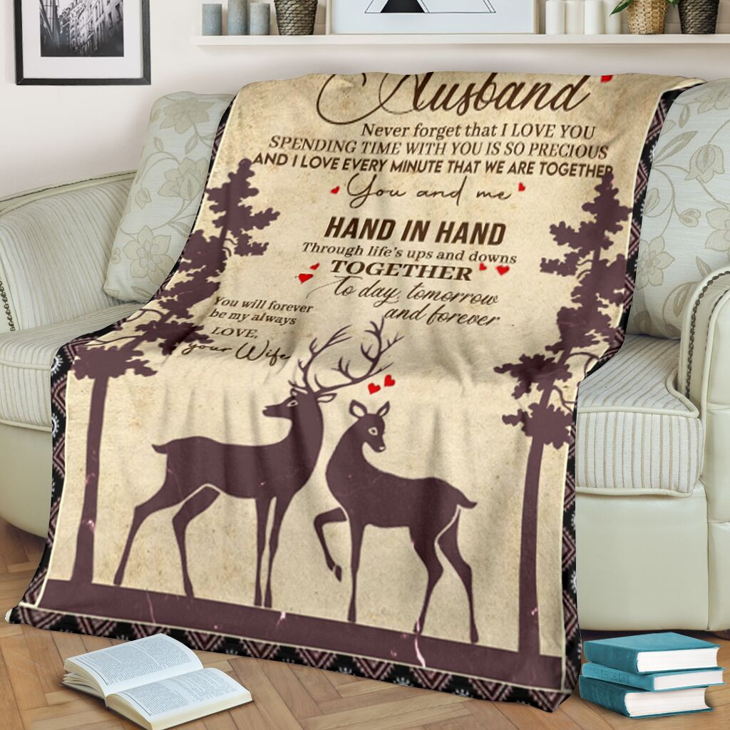 To My Husband never forget that I love you for animal lover family wife Throw Blanket