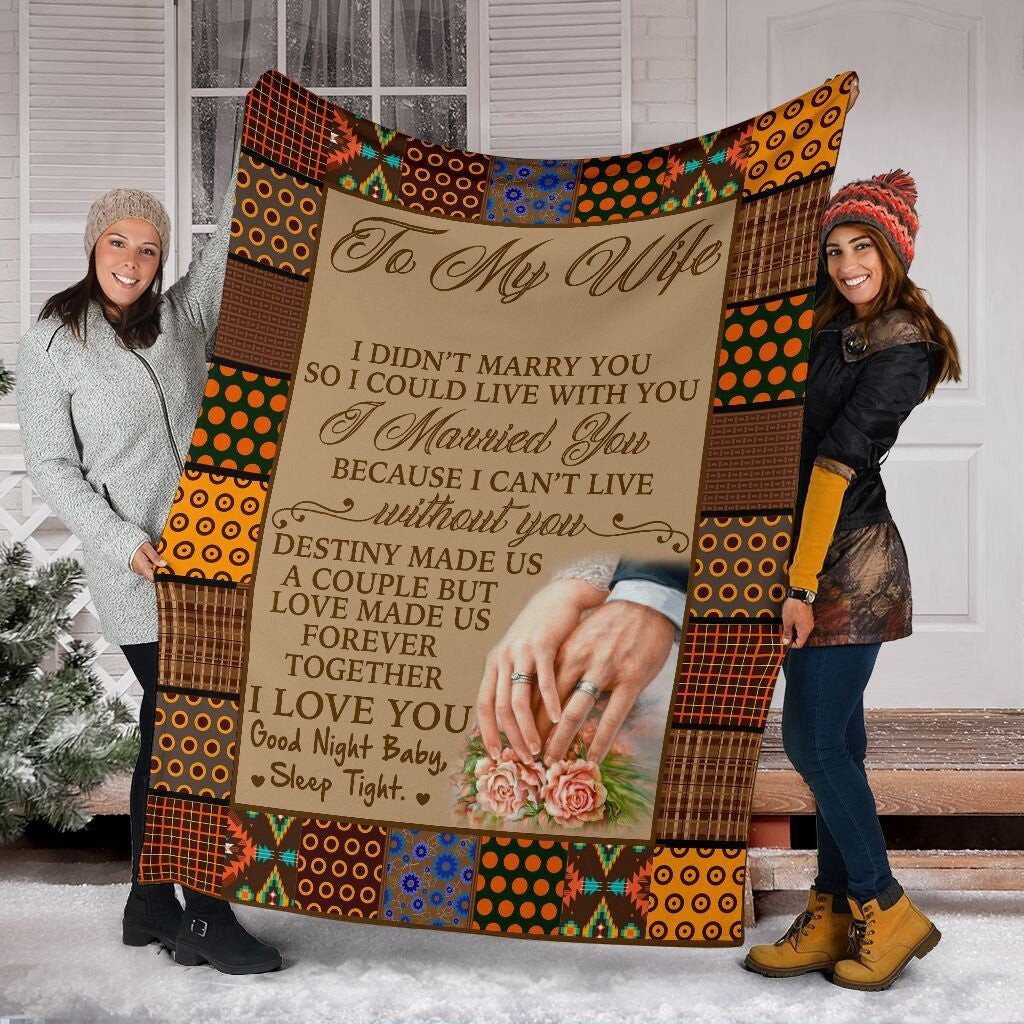 To My Wife And Honey Throw Blanket