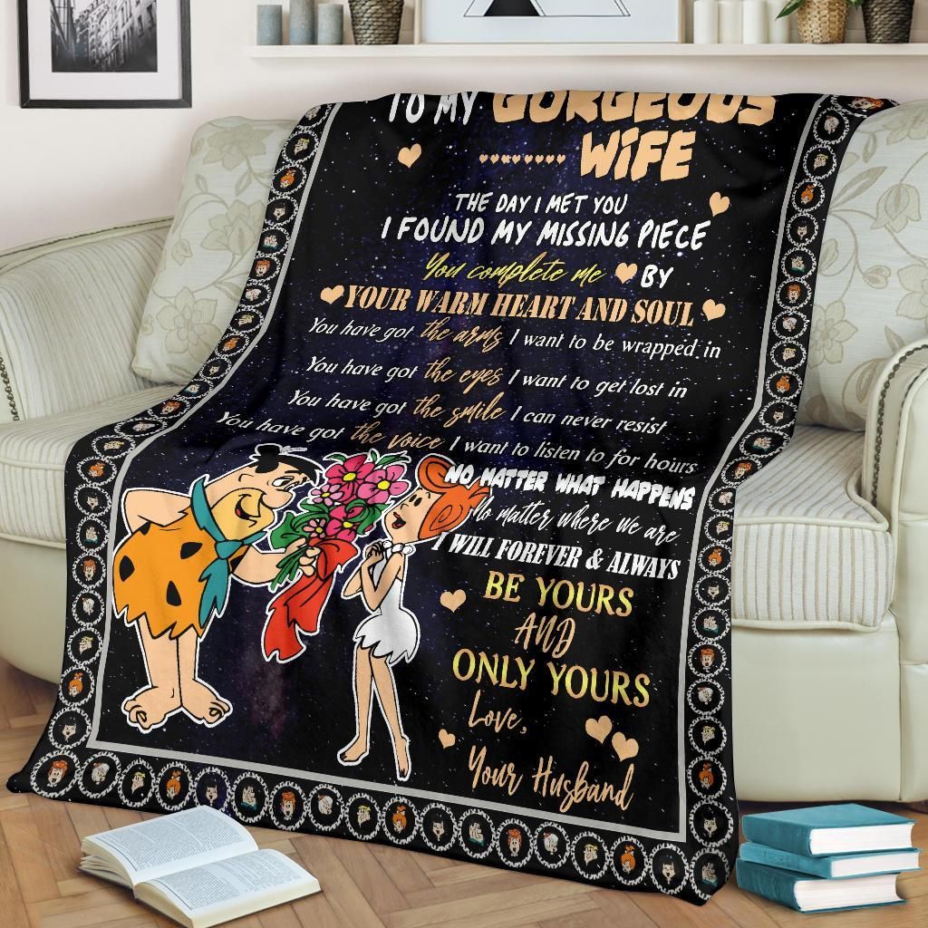 To My Wife The Flintstones Throw Blanket