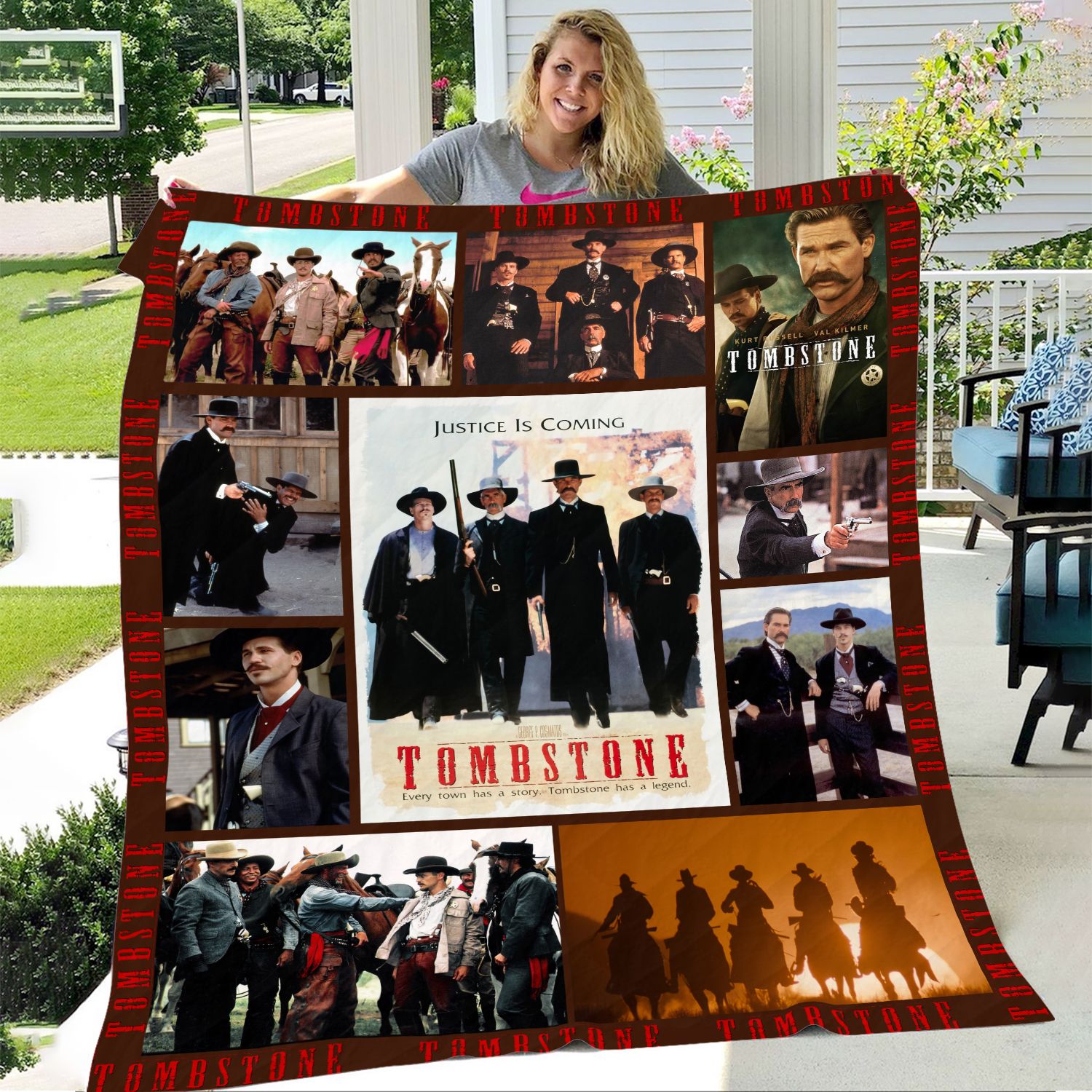 Tombstone Justice Is Coming Throw Blanket