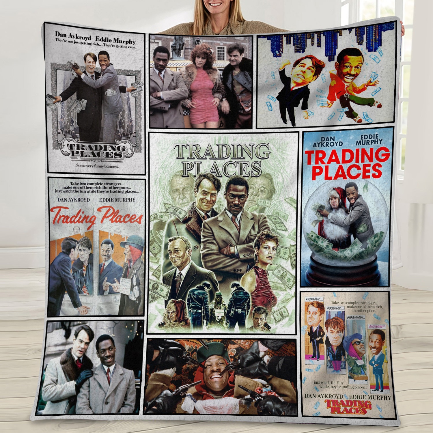 Trading Places Vintage 90S Chrismtas Funny Movie Blanket