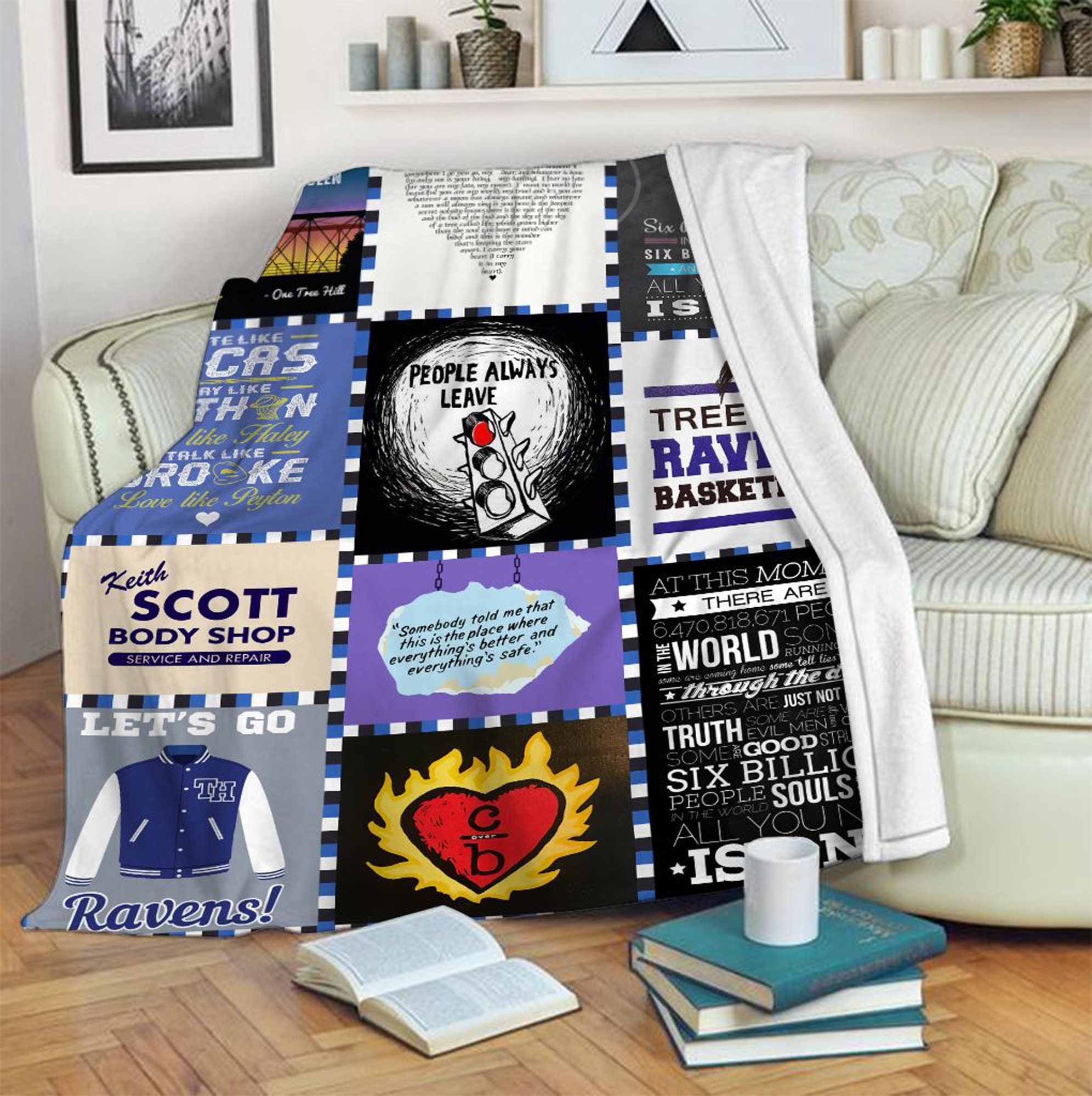 Tree Hill Ravens Basketball Blanket