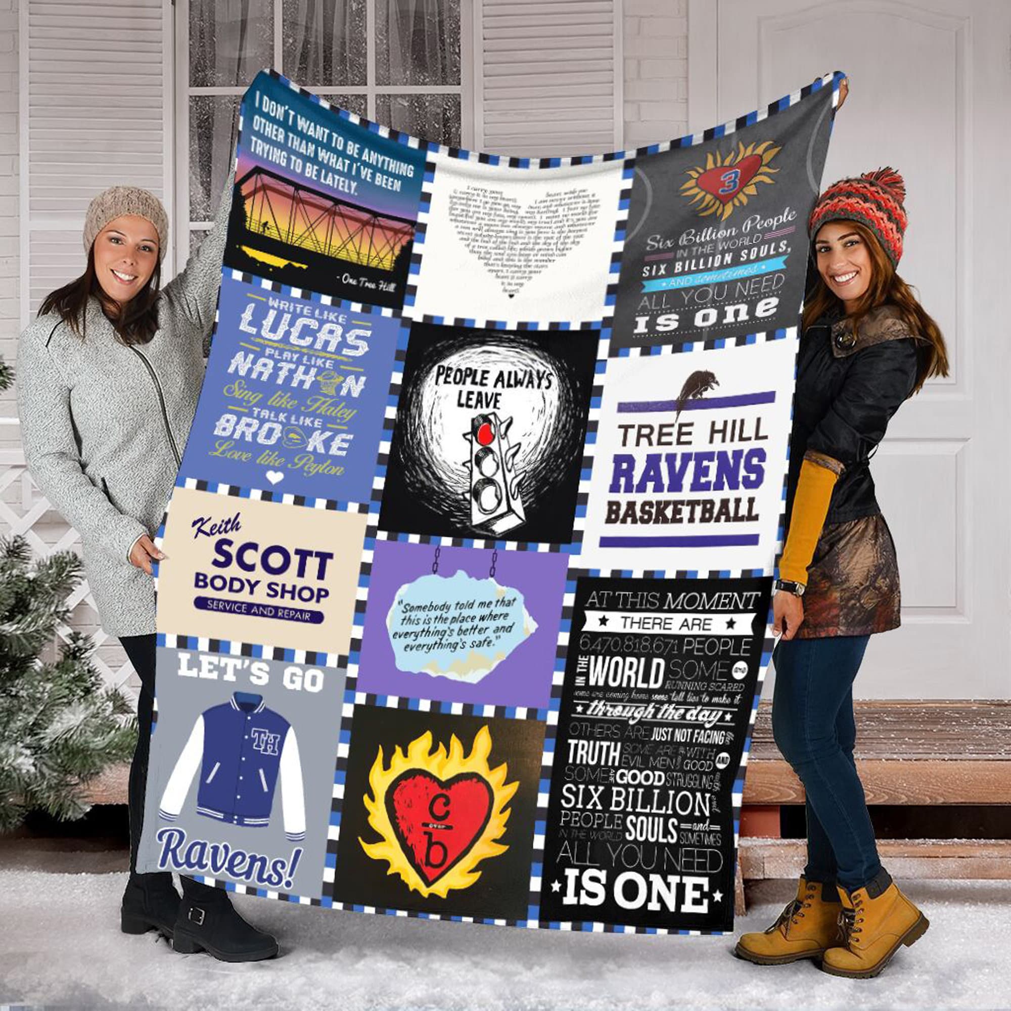 Tree Hill Ravens Basketball Blanket